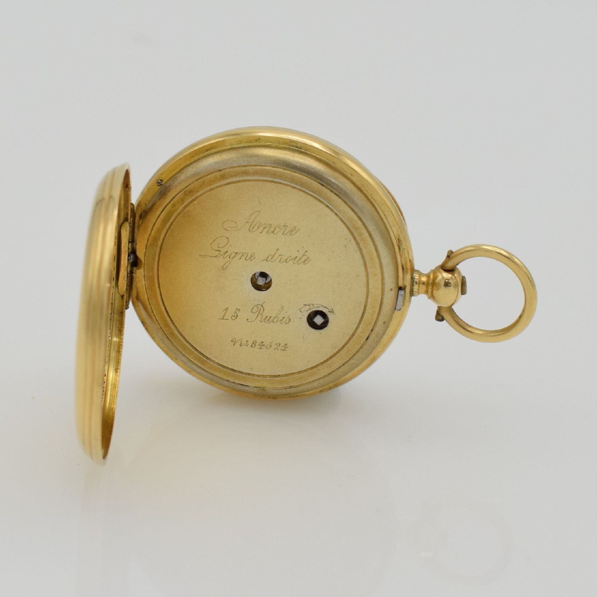 Set of 2 ladies gold pocket watches, Switzerland around 1860, key winding, 1 x Hy. Moser & Cie / J. - Bild 12 aus 14