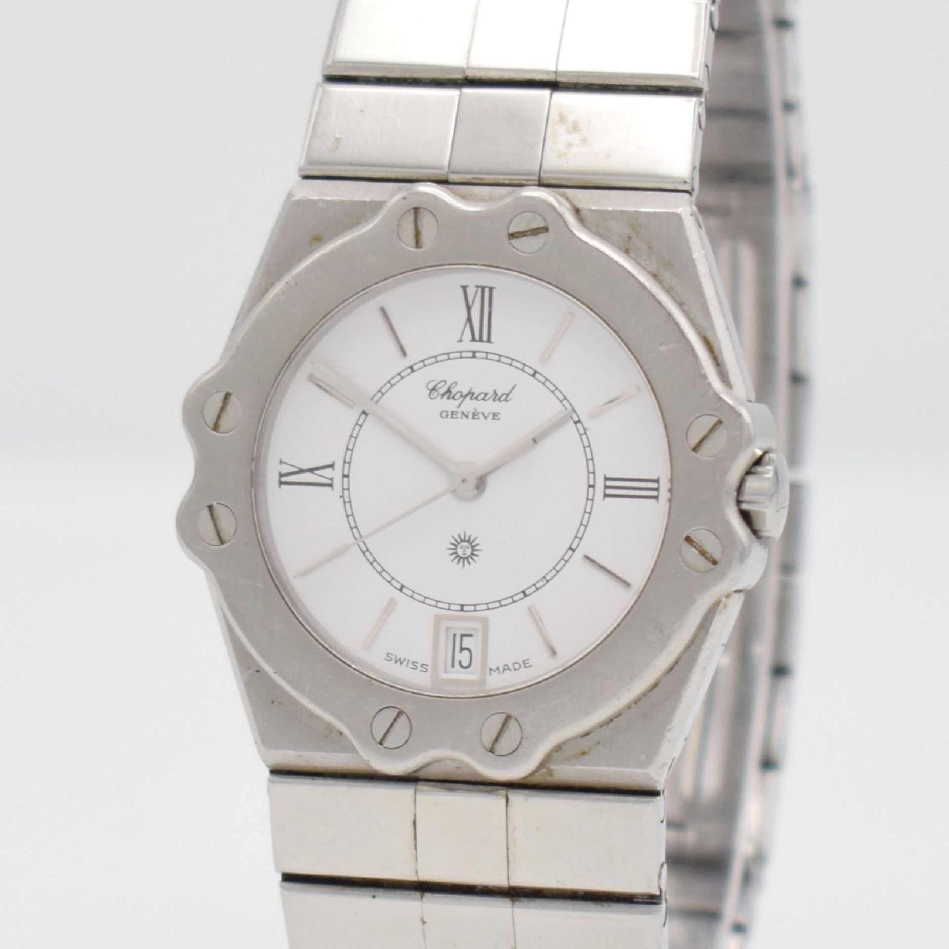 CHOPARD St. Moritz wristwatch in stainless steel, Switzerland around 1995, quartz, reference 8025, - Bild 4 aus 6