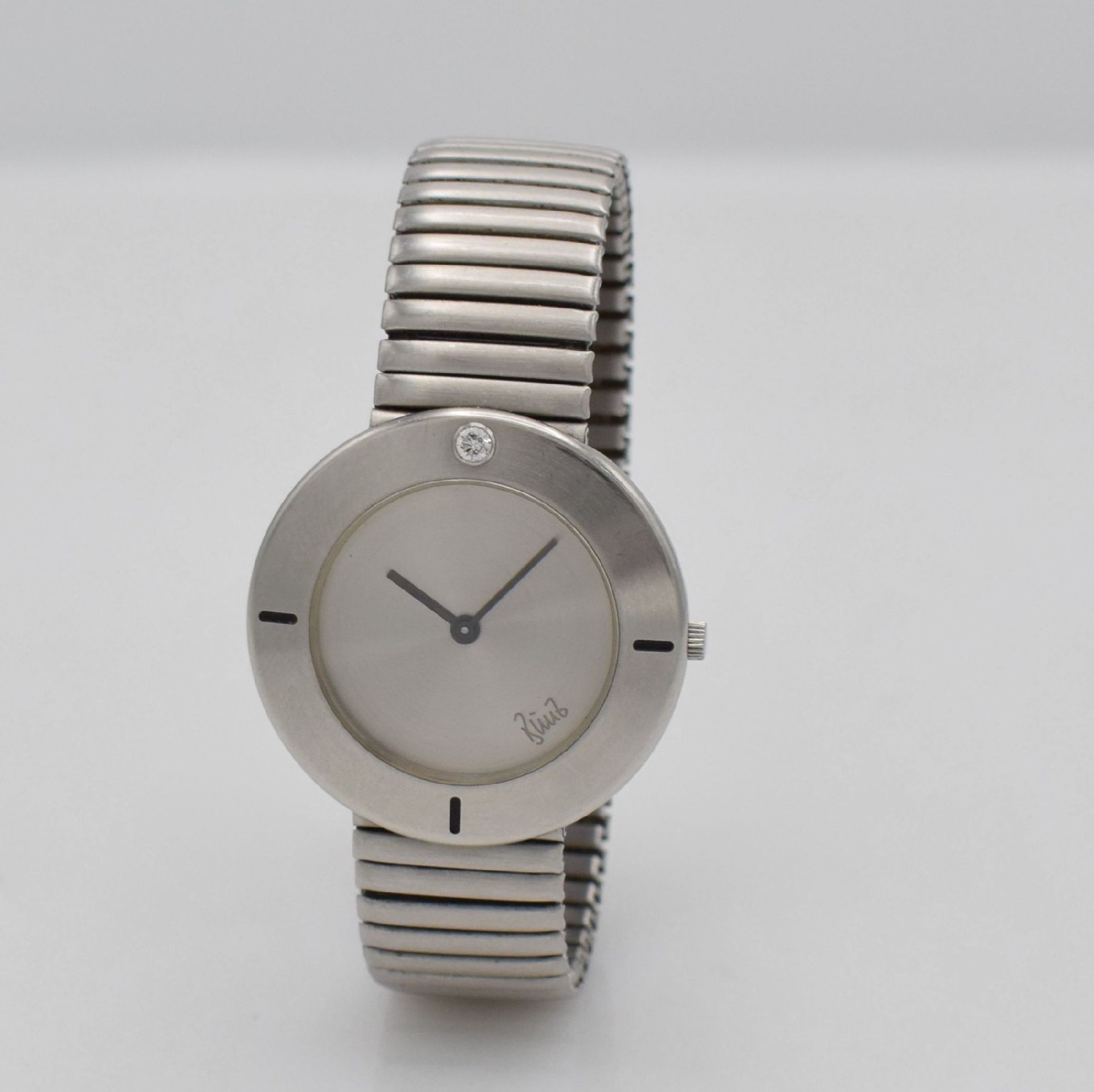 BUNZ wristwatch in stainless steel with diamond, Switzerland sold according to papers in November - Bild 3 aus 8