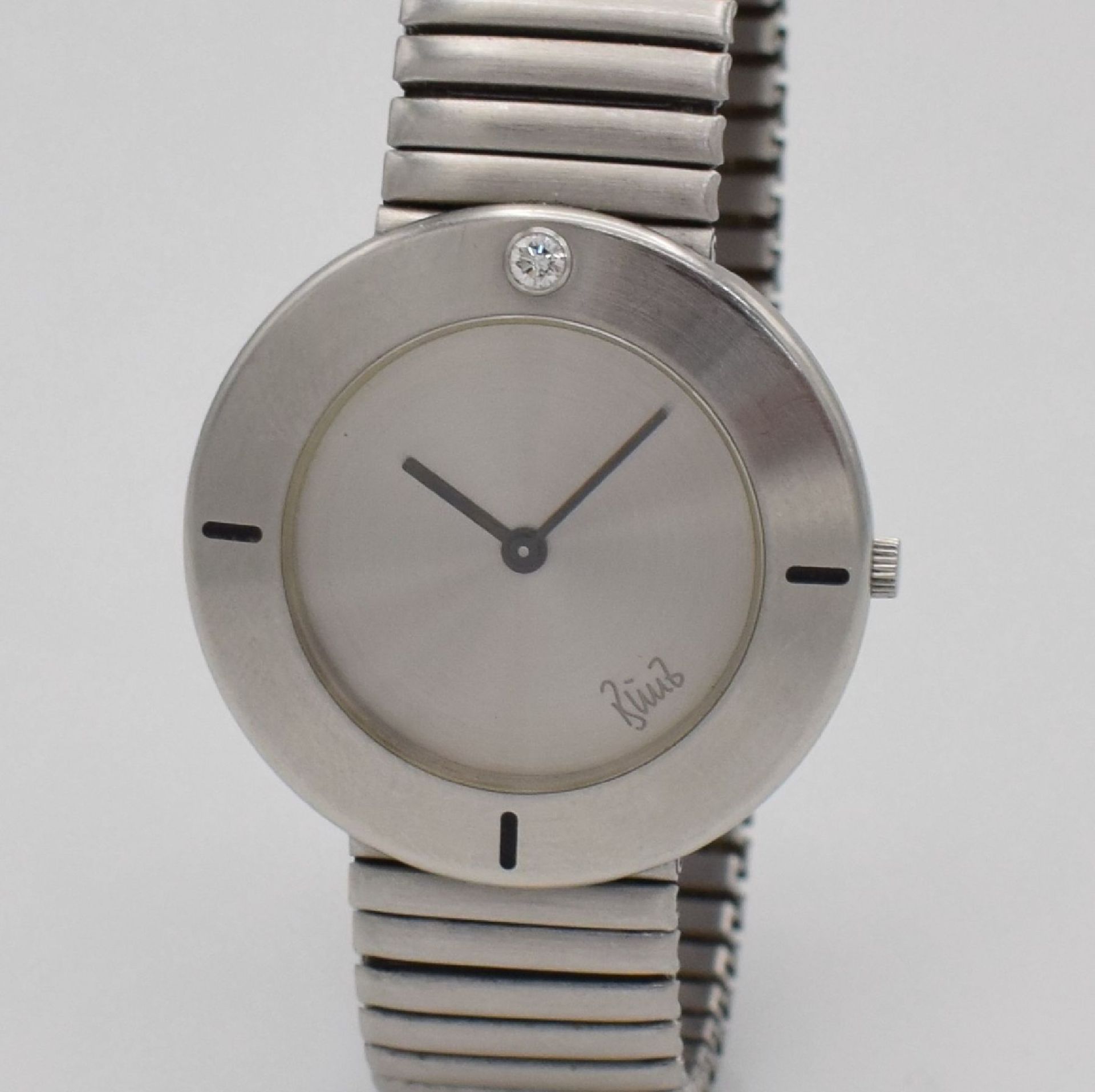 BUNZ wristwatch in stainless steel with diamond, Switzerland sold according to papers in November - Bild 4 aus 8