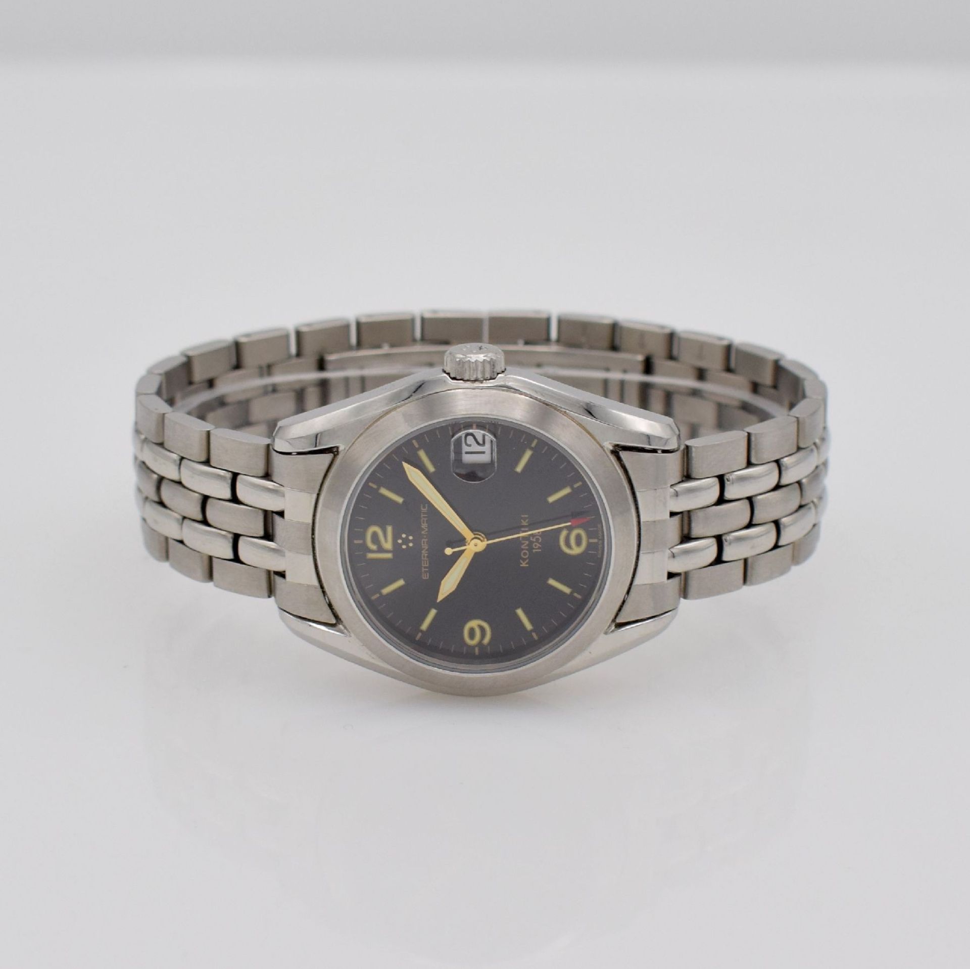 ETERNA-MATIC KonTiki 1958 gents wristwatch, Switzerland around 2000, screwed down stainless steel