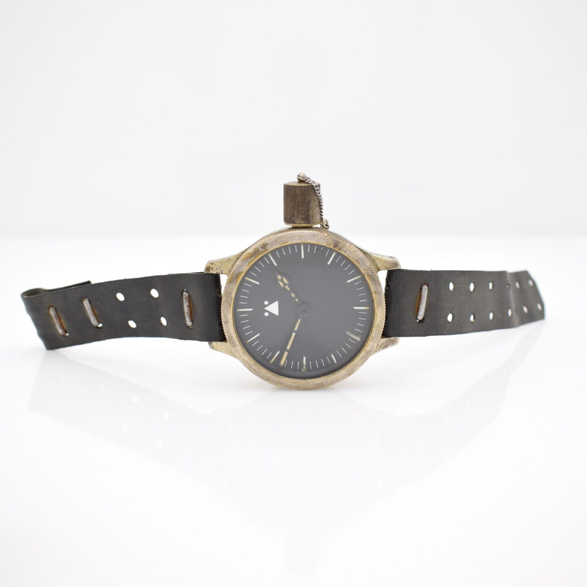 Soviet diving watch, USSR around 1965, manual winding, solid metal case, bezel & winding crown