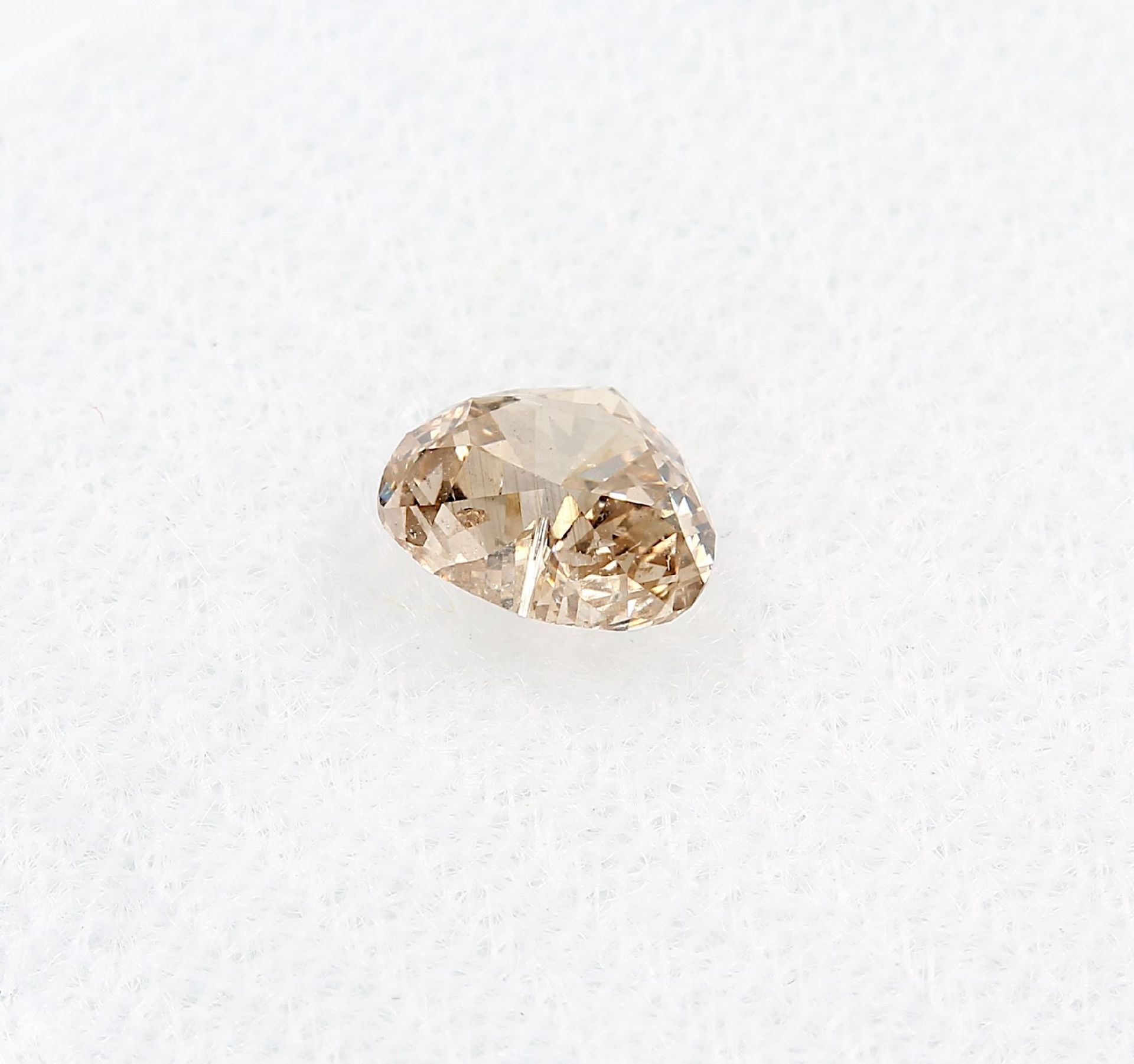 Loses diamond heart 0.60 ct , natural colour, fancy intense pinkish brown/si2, HRD expertise - Bild 3 aus 4