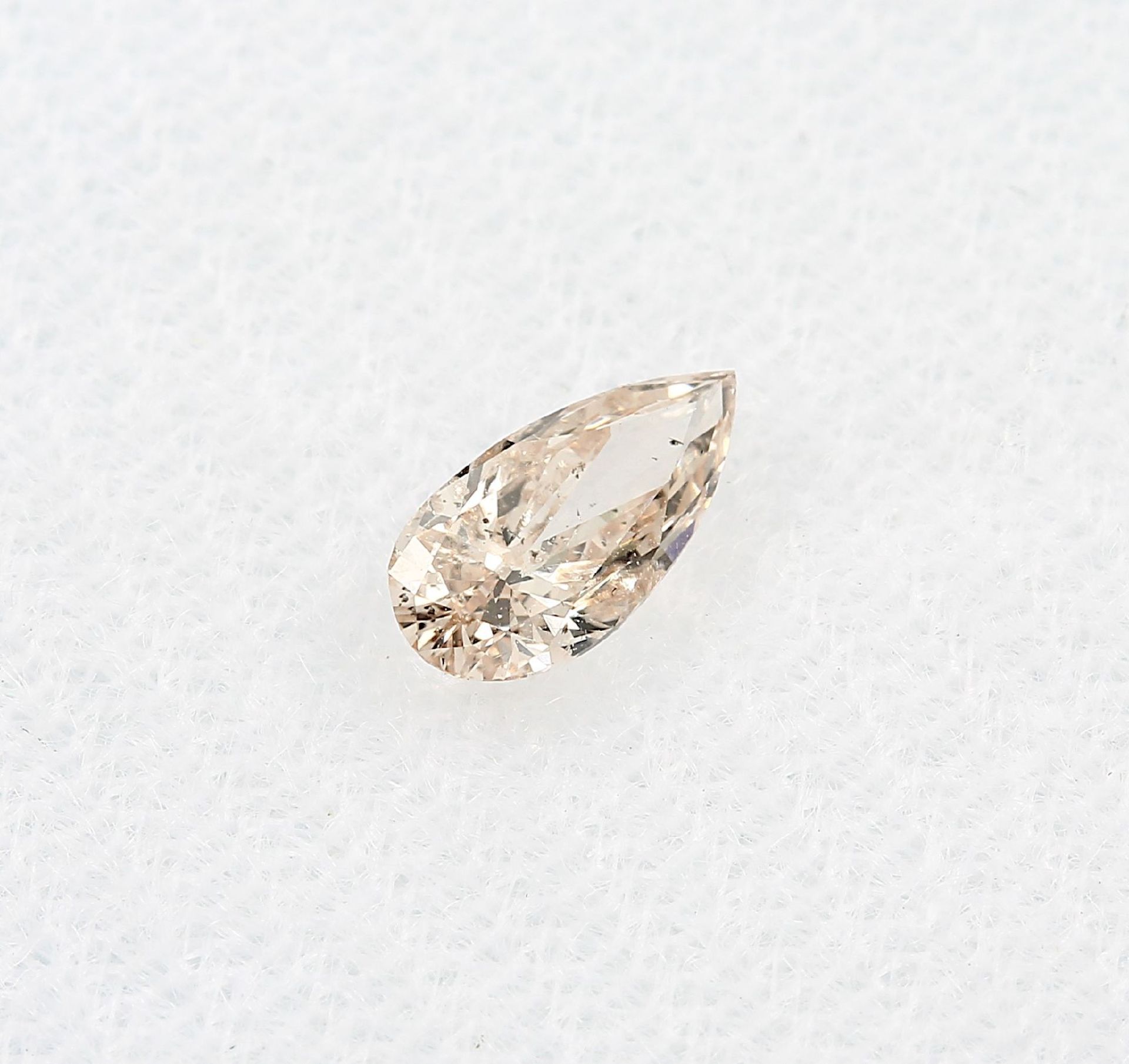 Loose diamond pear 0.43 ct , natural, Fancy Pink-Brown, GIA expertise Valuation Price: 3500, - - Bild 3 aus 4