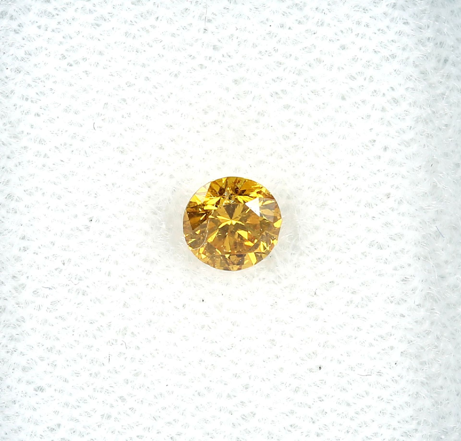 Loose brilliant 0.35 ct, natural, Fancy vivid Orange-Yellow, GIA expertise Valuation Price: