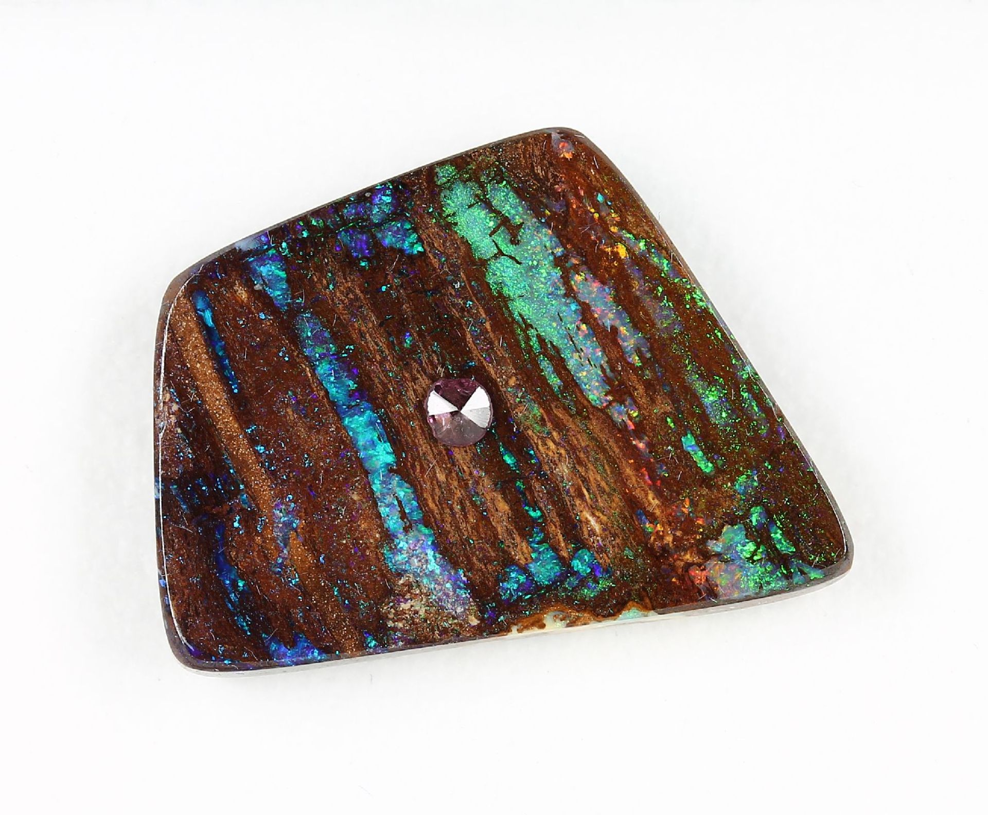 Loose boulderopal , approx. 15.38 ct, blue- green play of coloursLoser Boulderopal, ca. 15.38 ct,