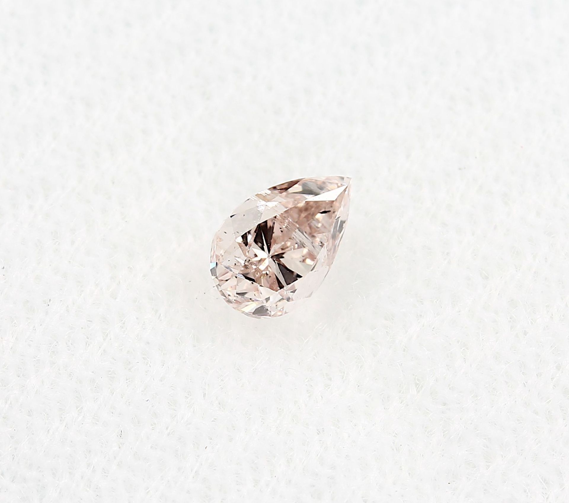 Loose diamond pear 0.50 ct , natural, Fancy Brownish-Pink, GIA expertise Valuation Price: 3500, - - Bild 2 aus 4