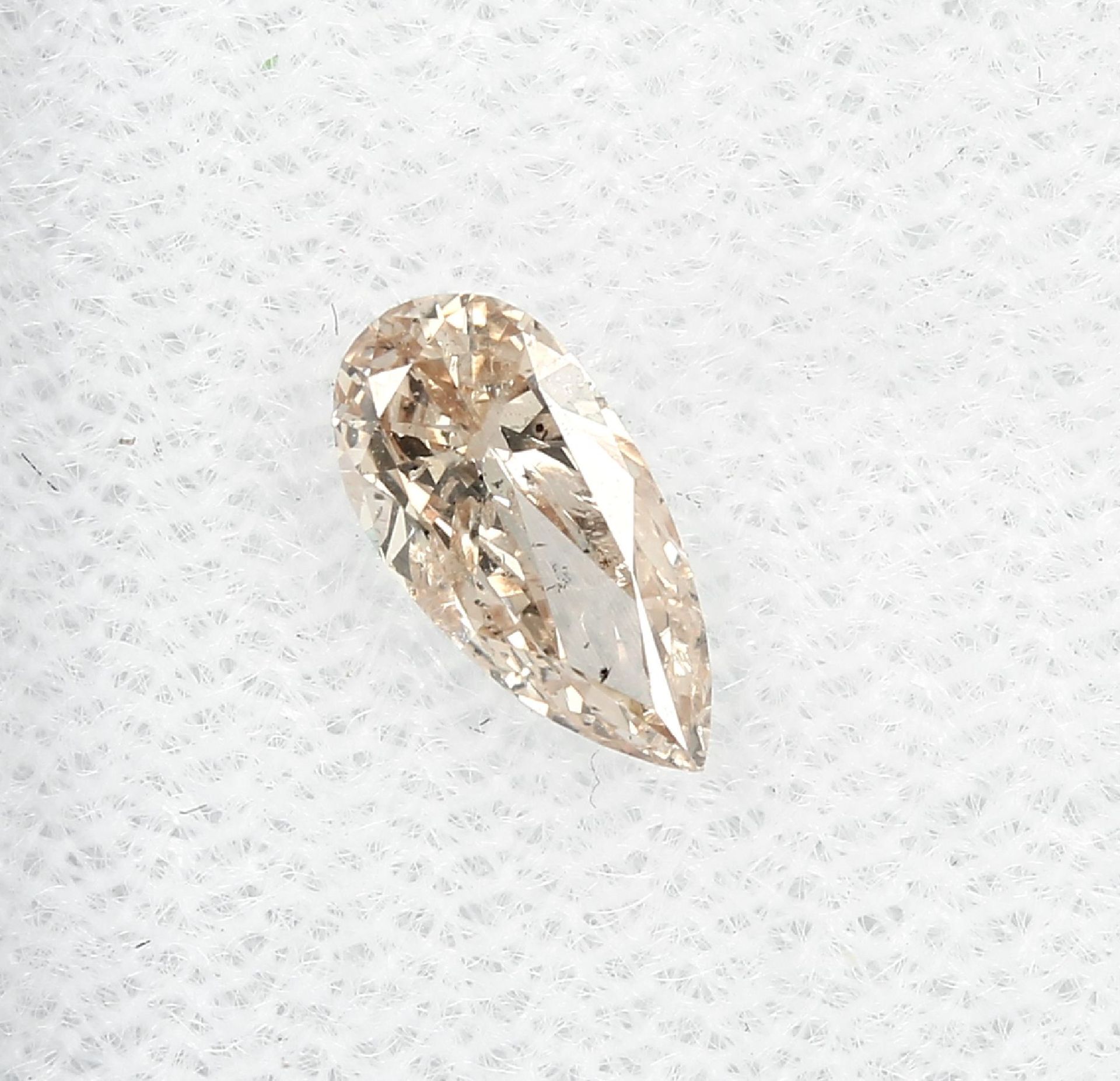 Loose diamond pear 0.43 ct , natural, Fancy Pink-Brown, GIA expertise Valuation Price: 3500, -