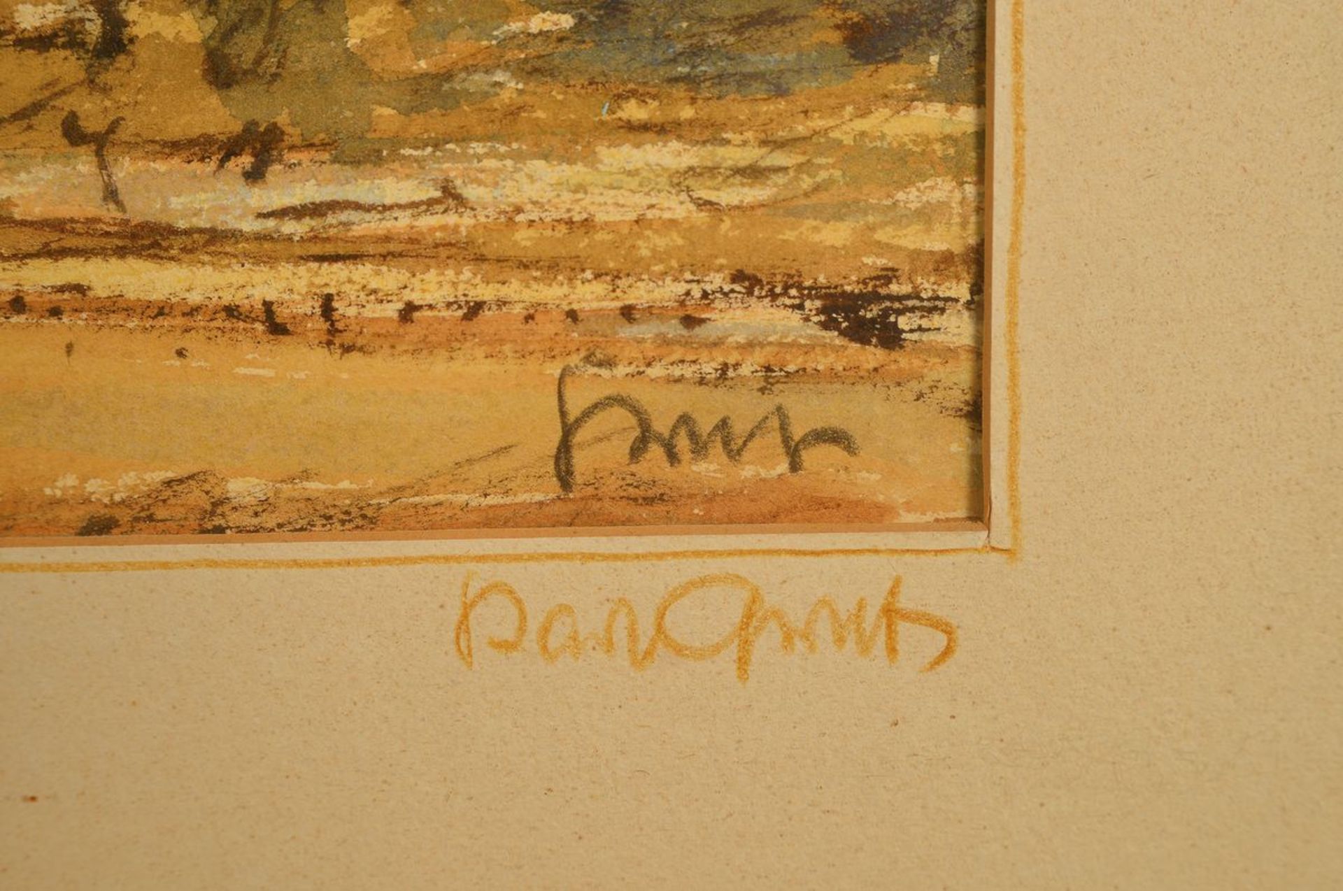 Karl Graf, 1902-1986 Speyer, Die Vestung Breysach am Rhein 1650, watercolor and ink on paper, signed - Bild 2 aus 3