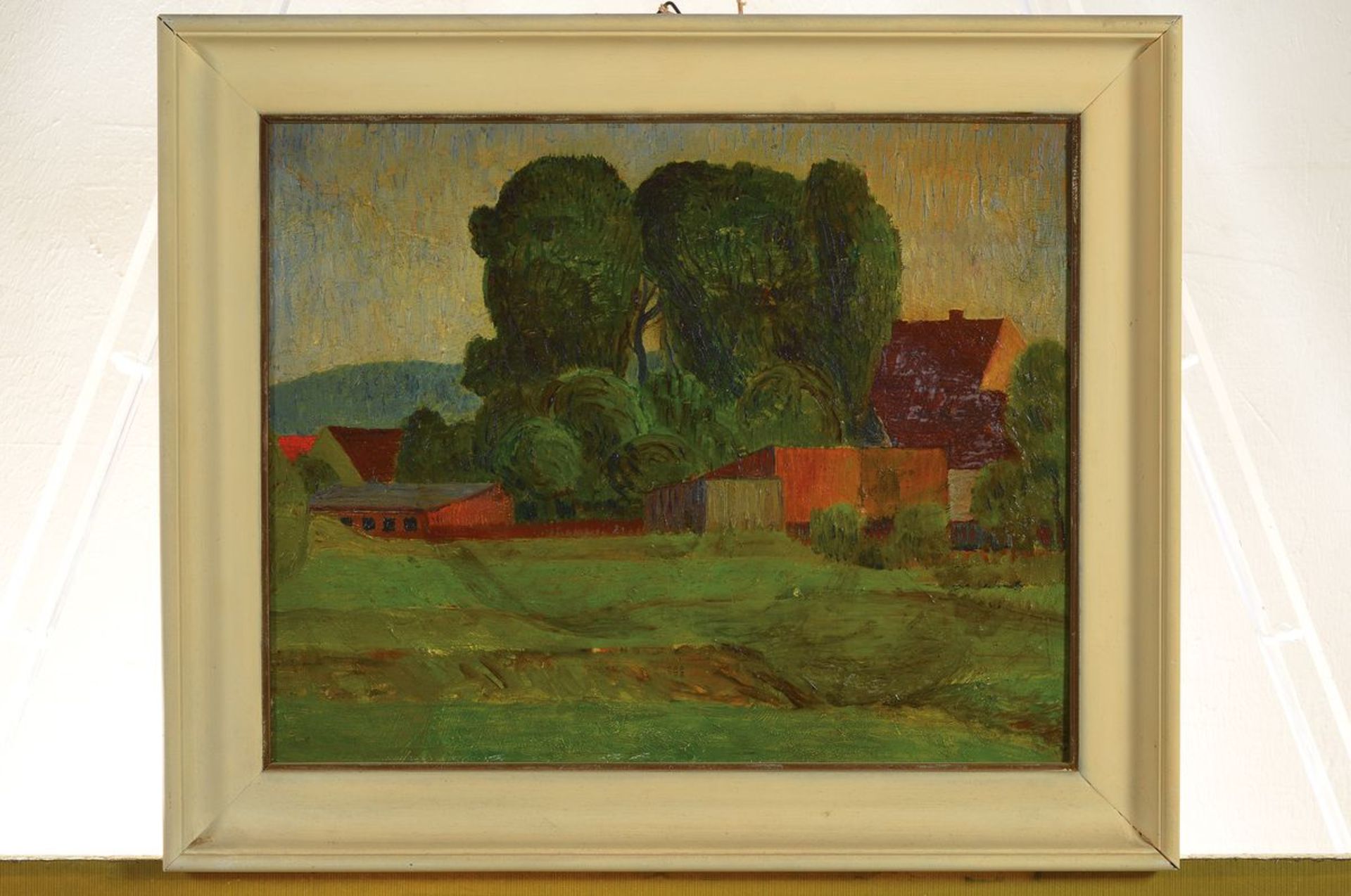 Willi Hertlein, 1908 - 1968, Franconian landscape, oil / painting cardboard, around 1930, - Image 2 of 2