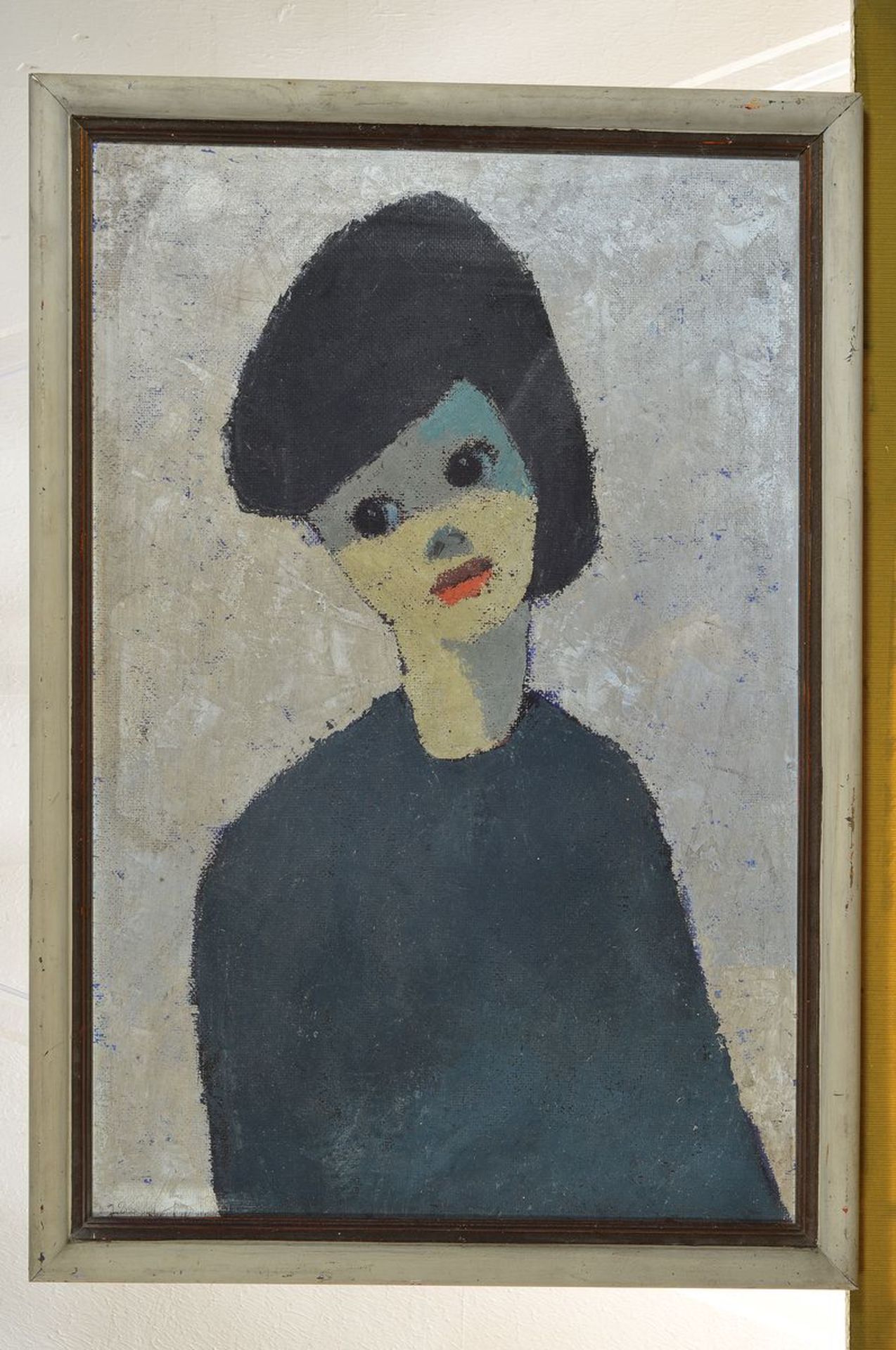 Unidentified artist, around 1925-30, portrait of a young woman, oil / hardboard, approx. - Image 2 of 2