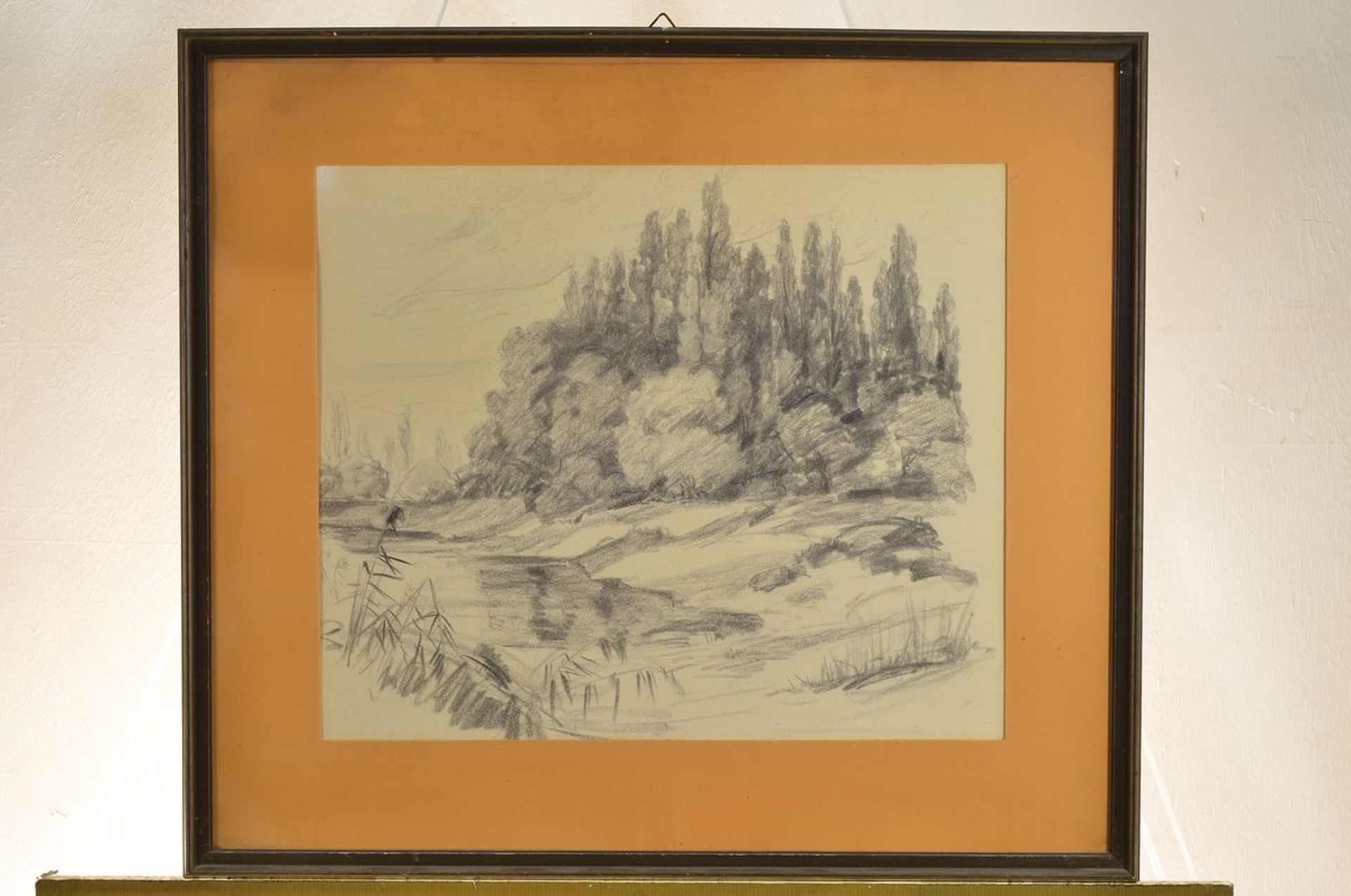 Attribution: Karl Graf, 1902-1986 Speyer, at the edge of the forest, pencil drawing on paper, - Bild 2 aus 2