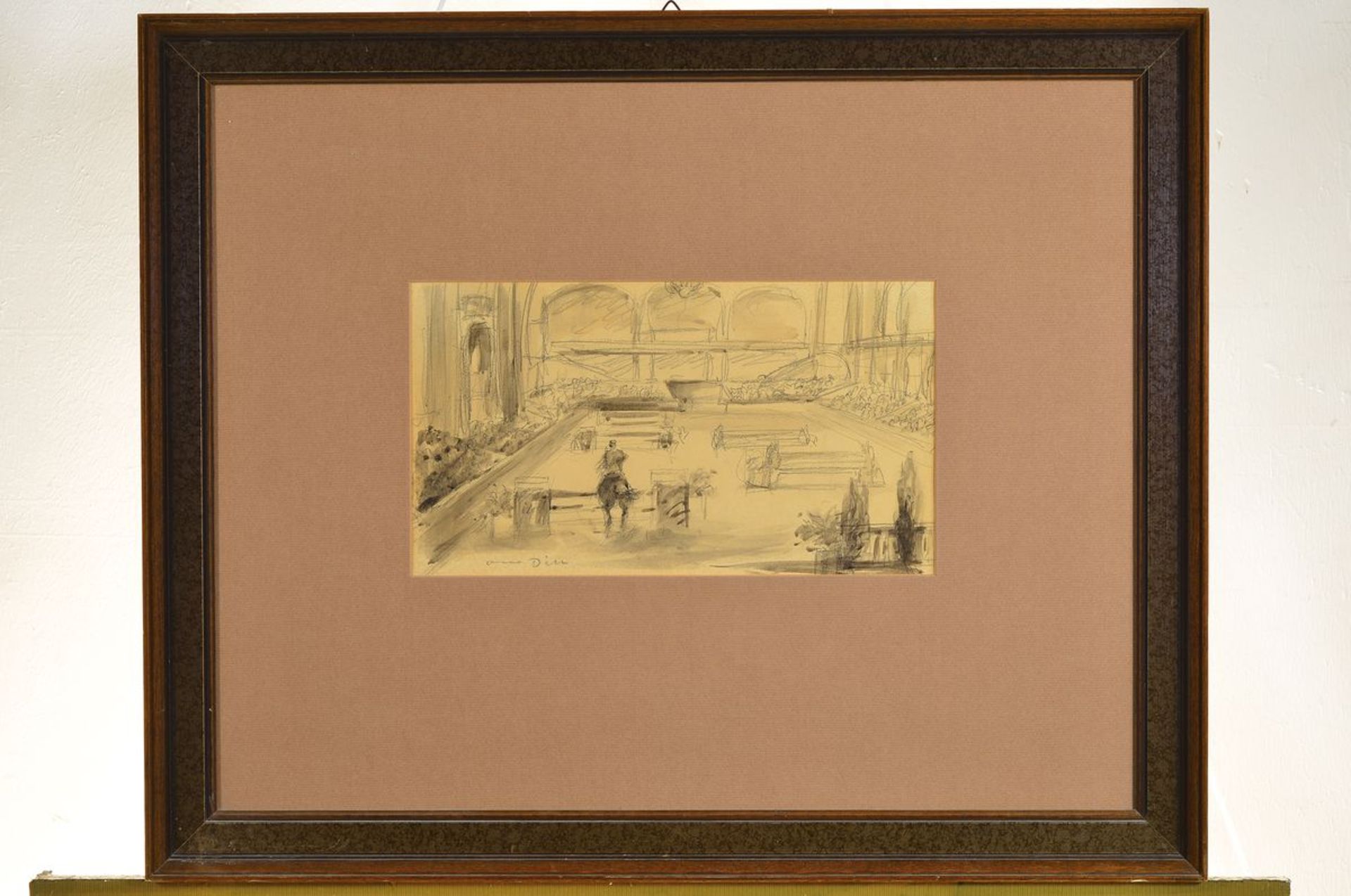 Otto Dill, 1884 Neustadt-1957 Bad Dürkheim, ink and pencil on paper, riding contest, handsigned left - Bild 3 aus 3