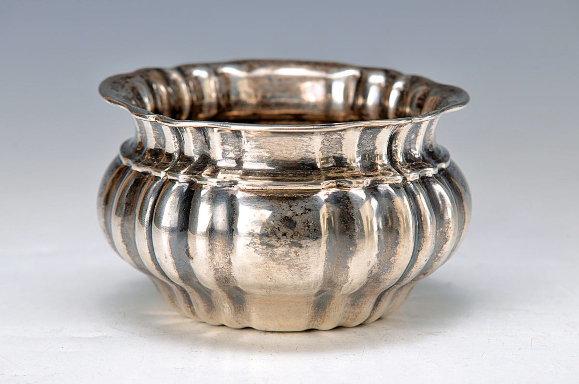 vessel/bowl, Loch/Bremen, around 1910, silver,indicated quatrefoil shape, marked hole, approx. 6.5