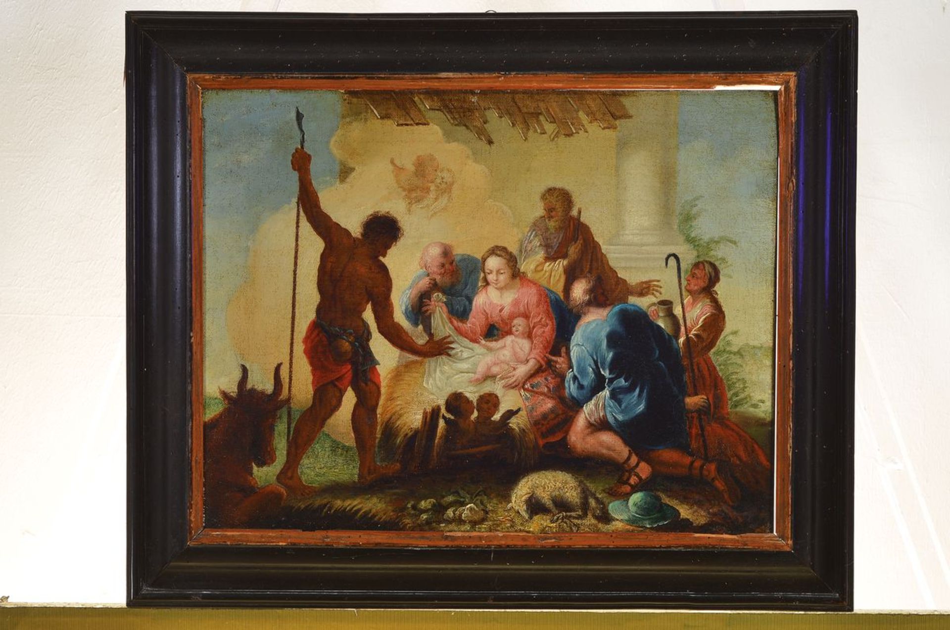 Unidentified artist, Italy, around 1830, two counterparts: Scenes of the The Nativity, The Adoration - Bild 2 aus 2