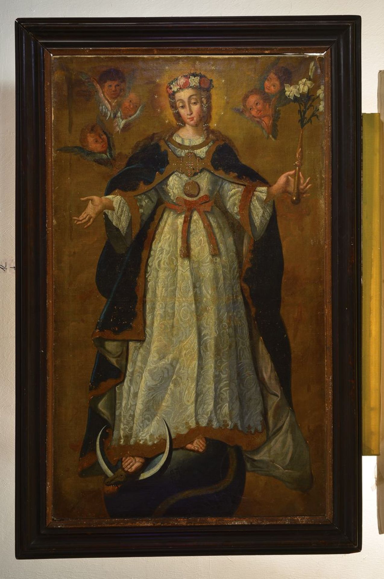 Unidentified artist, France, around 1780-1820,so called Crescent Moon Madonna, Maria as World Ruler, - Bild 2 aus 2