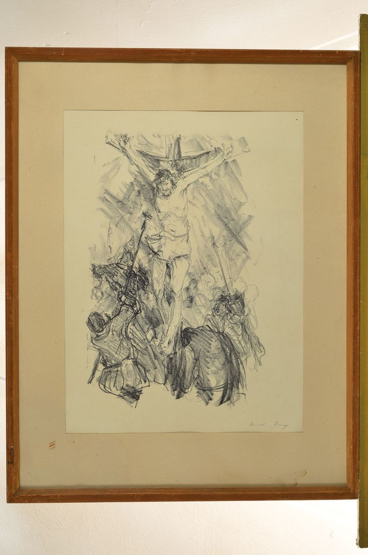 Hanns Fay, 1888 Frankenthal-1957 Neustadt, 2 works: Christ on the cross, lithograph, handsigned, - Bild 6 aus 6