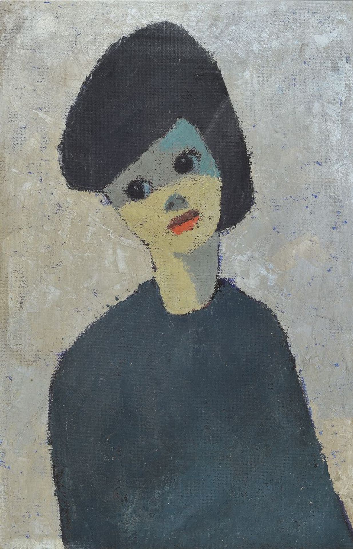 Unidentified artist, around 1925-30, portrait of a young woman, oil / hardboard, approx.