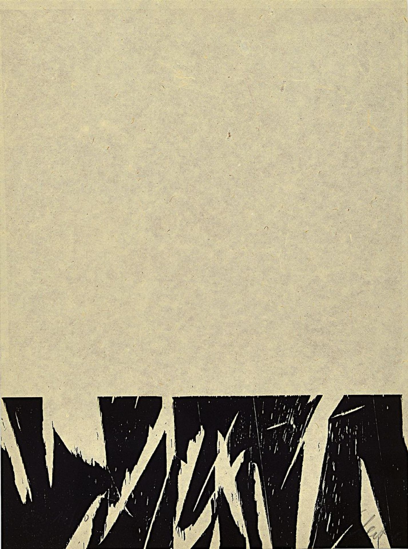 Günther Uecker, born 1930, woodcut on fine handmade Japanese laid paper, signed by hand, num. 16/50,