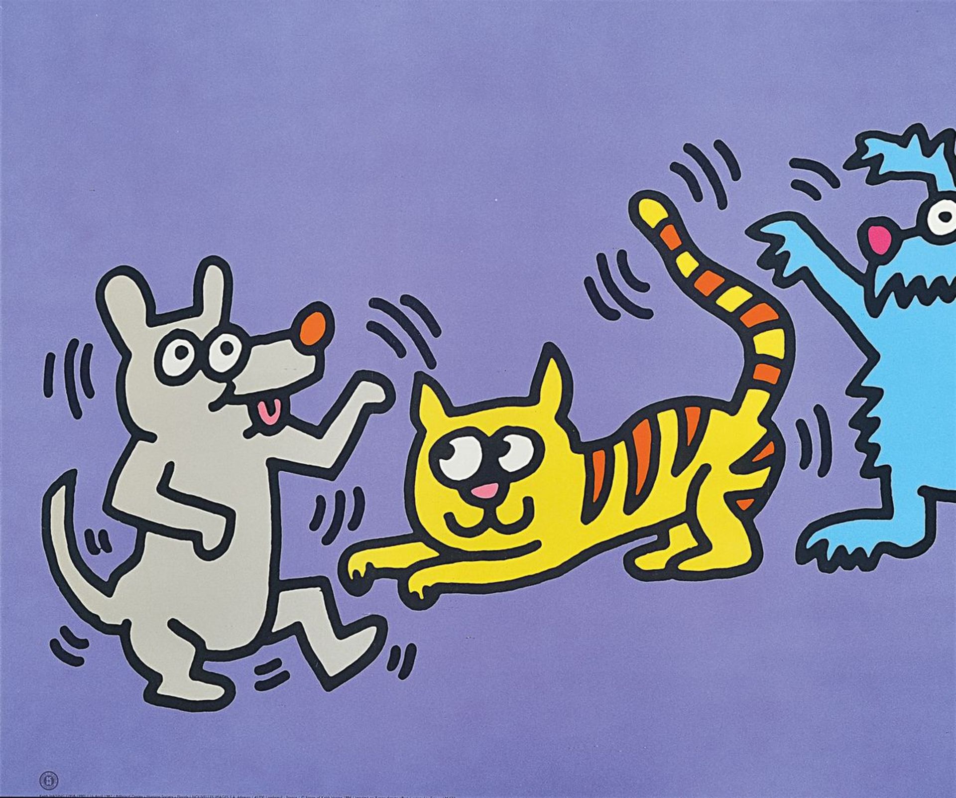 Keith Haring, 1958-1990, two-part color screenprint, stamp: authorized by the estate of Keith - Bild 2 aus 4