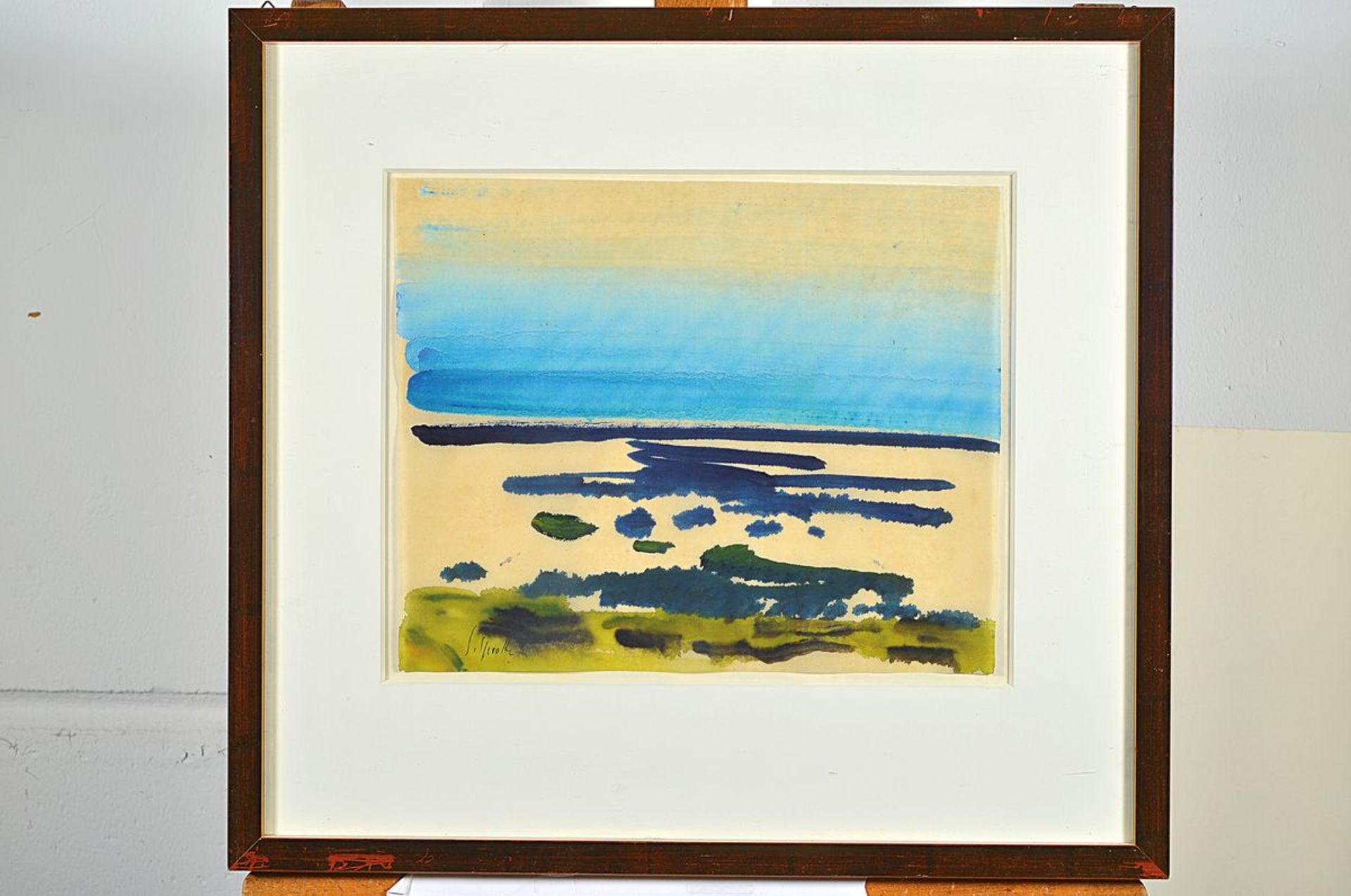 Siegward Sprotte, 1913 Potsdam-2004 Sylt, on the beach, watercolor on paper, signed lower left, - Bild 3 aus 3