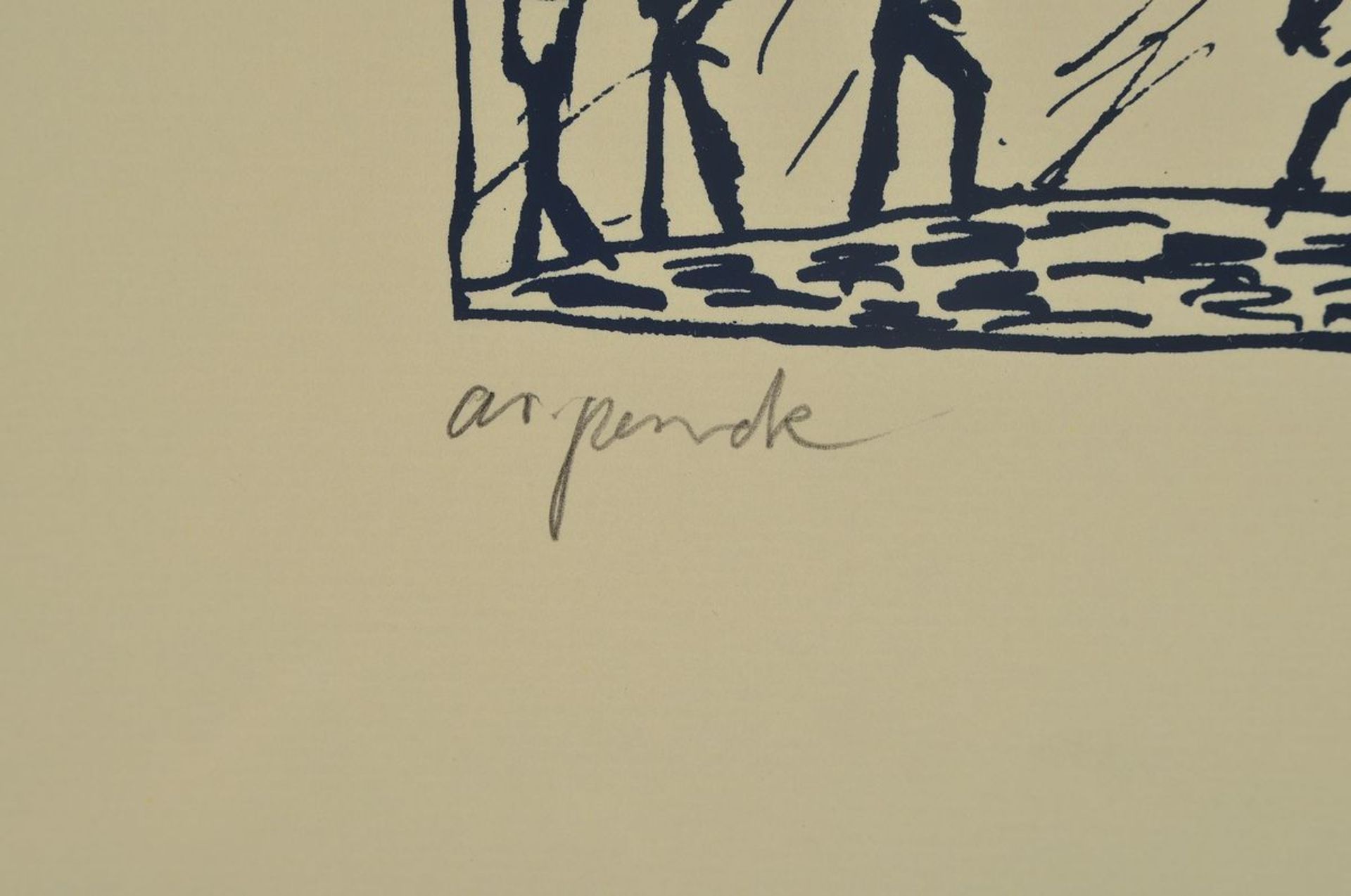 A.R. Penck, 1939 - 2017, screen print, signed and inscribed, e.a. (Artist's copy from an edition - Bild 2 aus 4