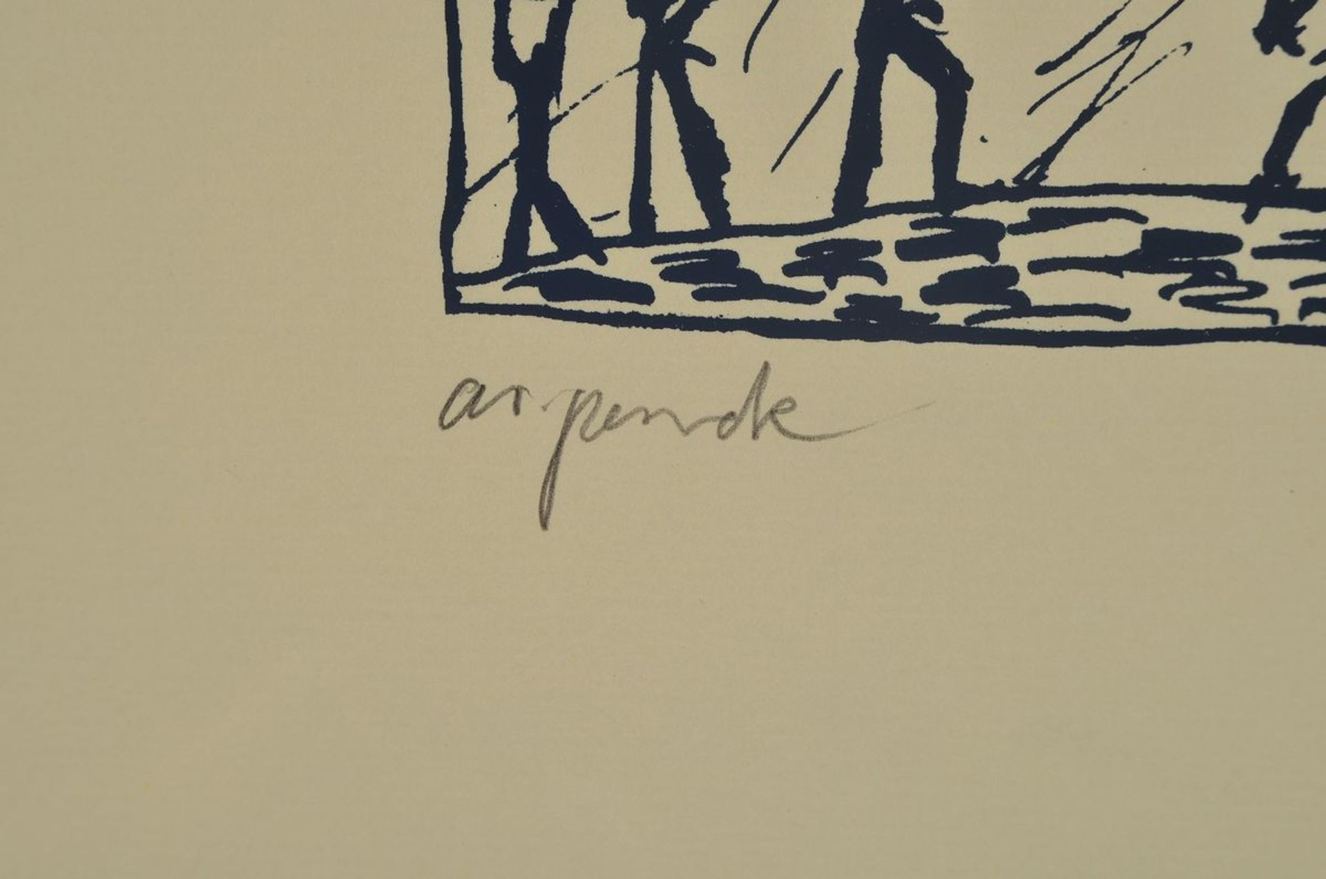 A.R. Penck, 1939 - 2017, screen print, signed and inscribed, e.a. (Artist's copy from an edition - Bild 4 aus 4