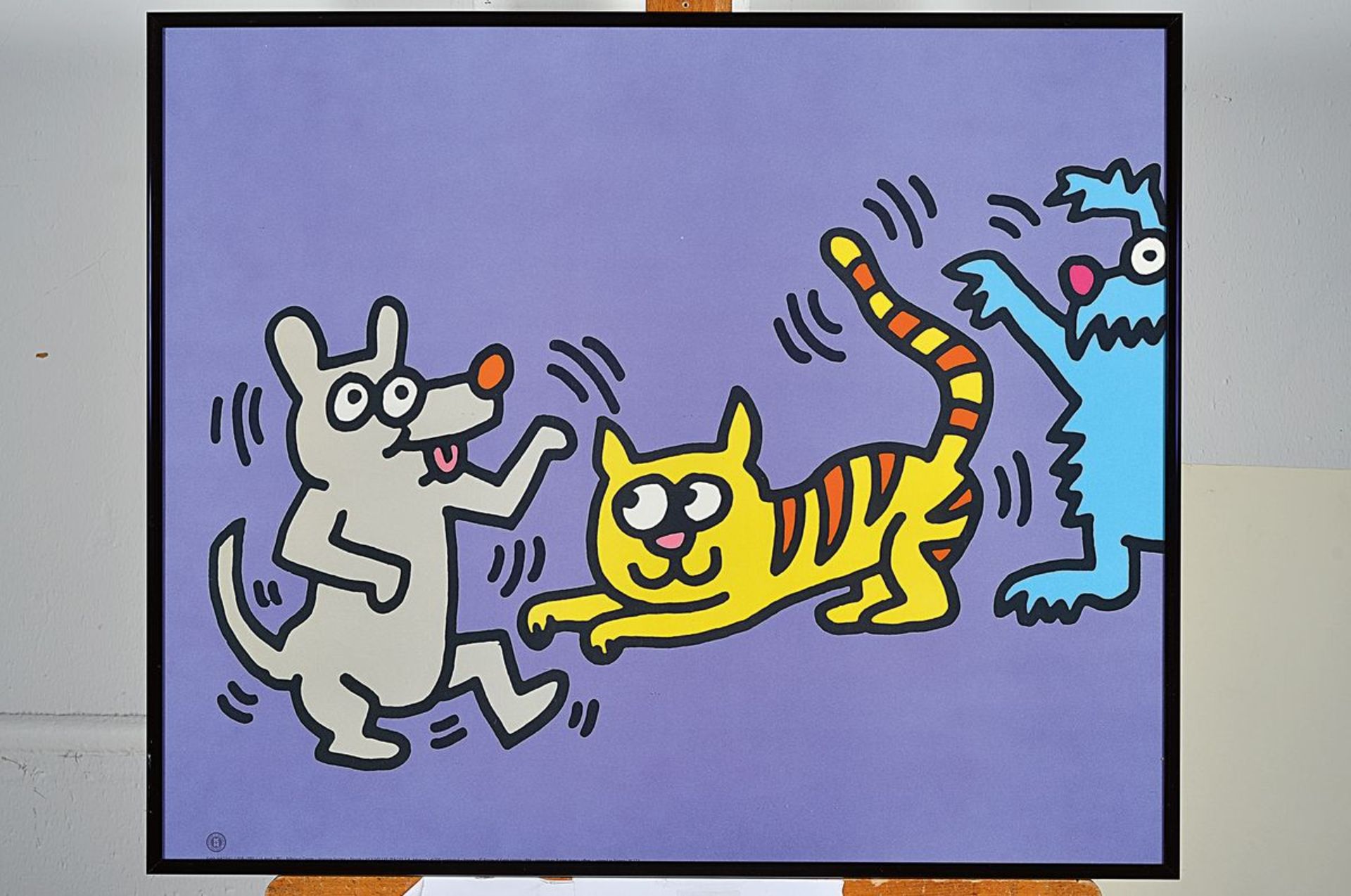 Keith Haring, 1958-1990, two-part color screenprint, stamp: authorized by the estate of Keith - Bild 4 aus 4