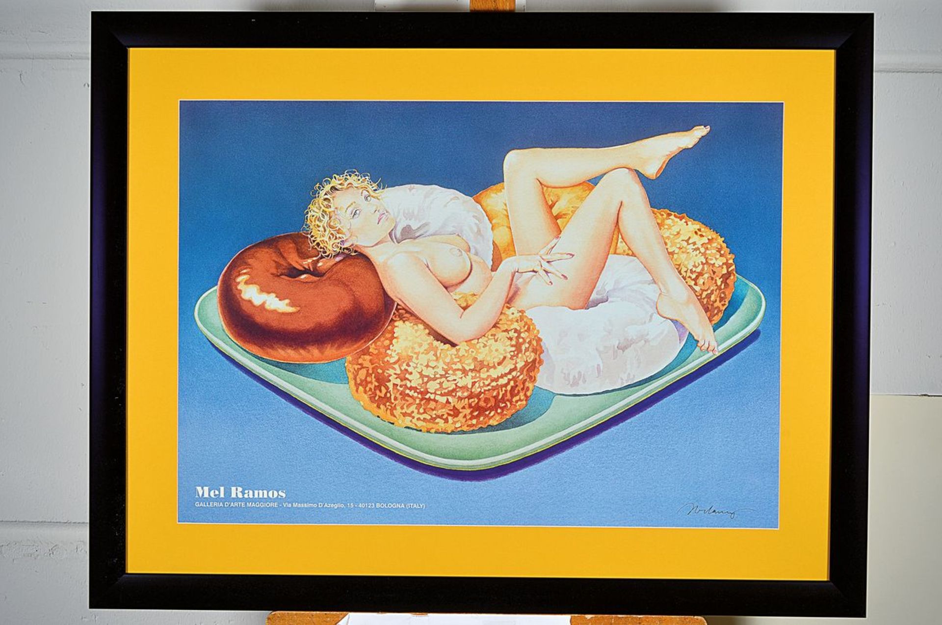 Mel Ramos, 1935 - 2018, offset on lacquer paper, # "Donut Doll #" hand signed, from 2001, sheet size - Bild 3 aus 4