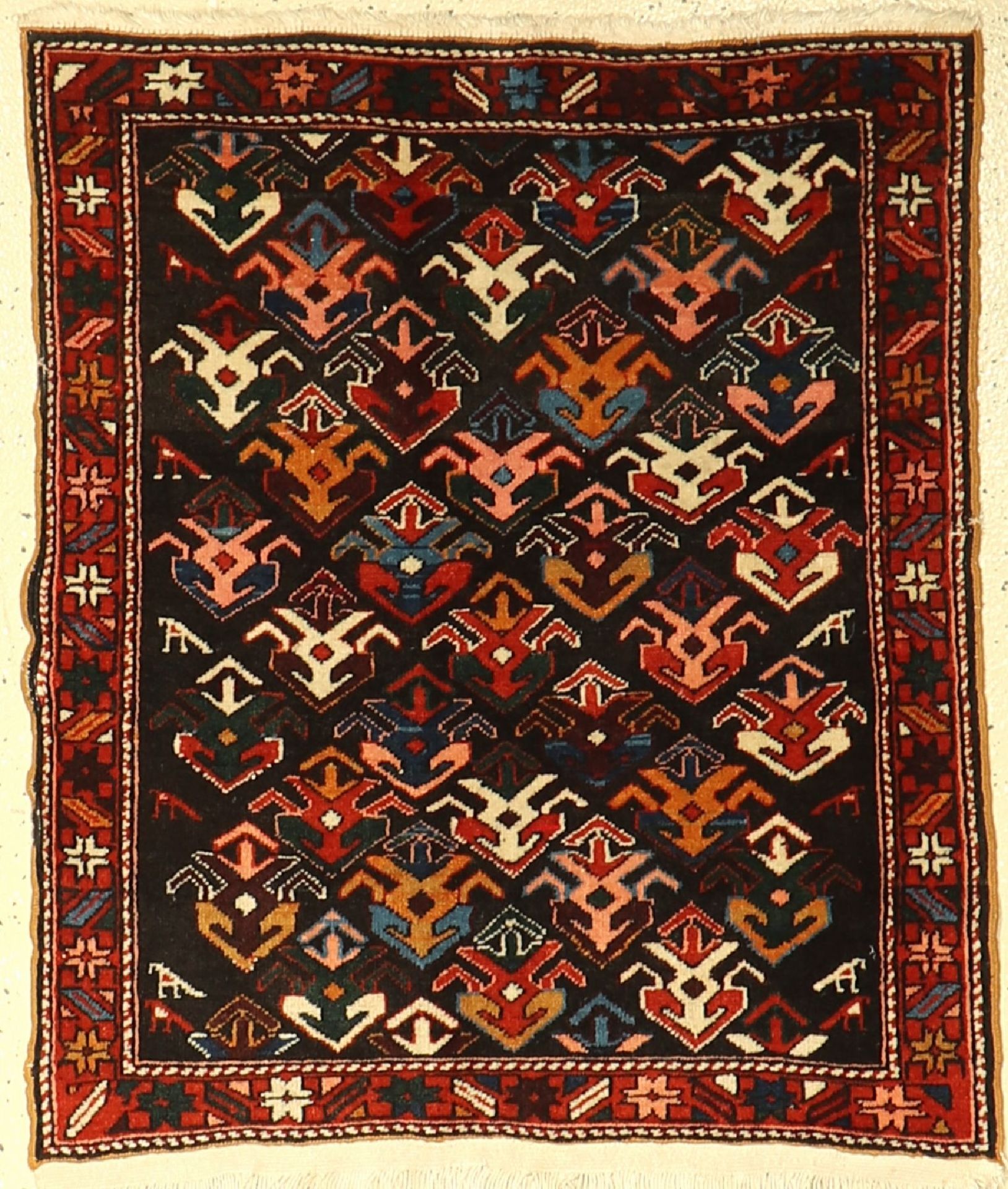 Meshkin alt, Persien, um 1940, Wolle auf Baumwolle, ca. 90 x 68 cm, Kaukasisches Design, EHZ: 2-3