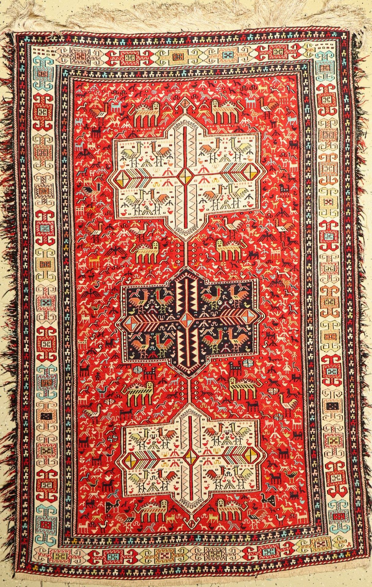 Azeri Sumakh, Azerbaijan, ca. 40 Jahre, Baumwolle, ca. 194 x 122 cm, EHZ: 2