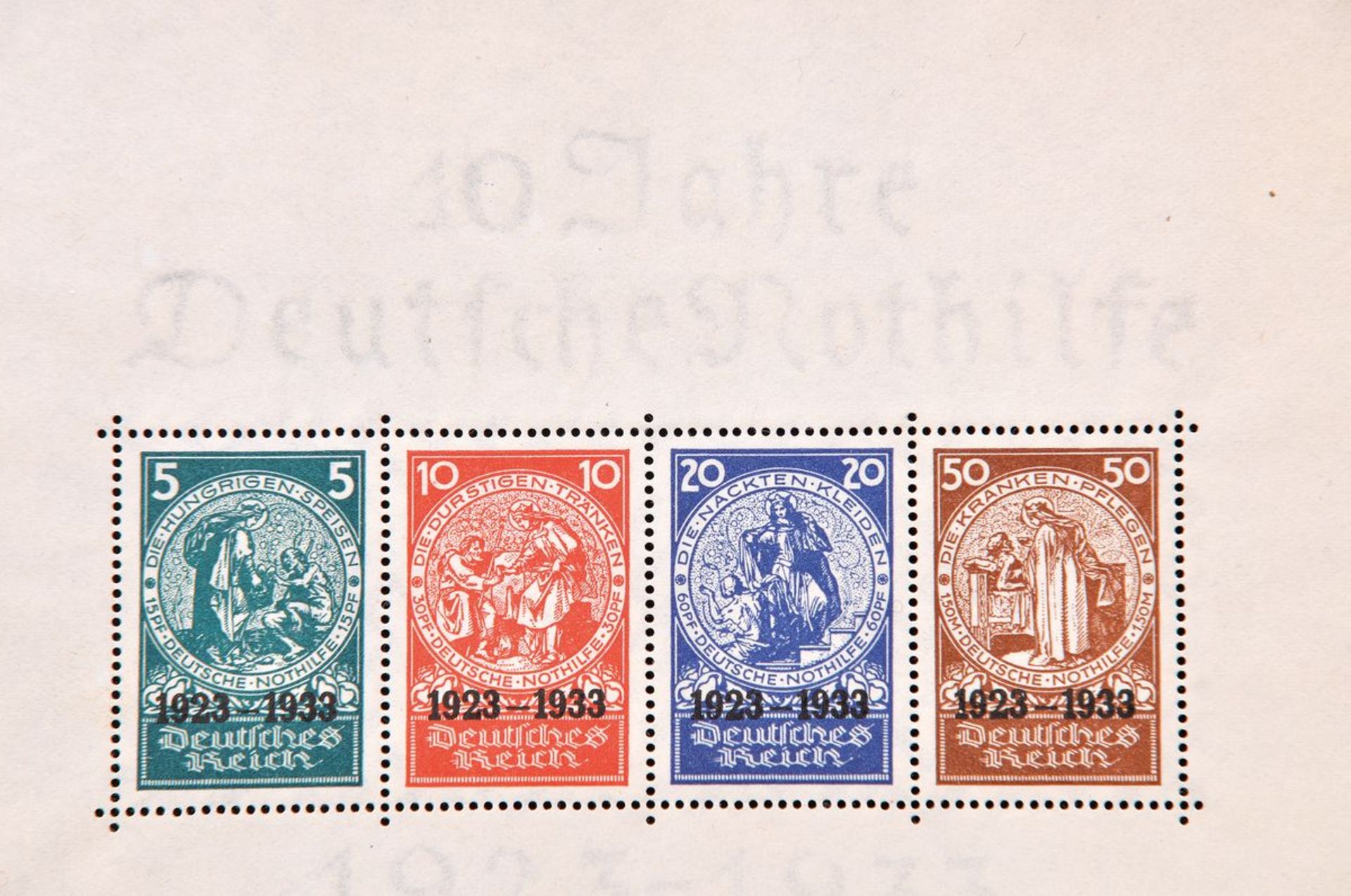 Briefmarken, Deutsches Reich, Mi. Bl. 2, 1933, Nothilfeblock, postfrischer Luxusblock in den