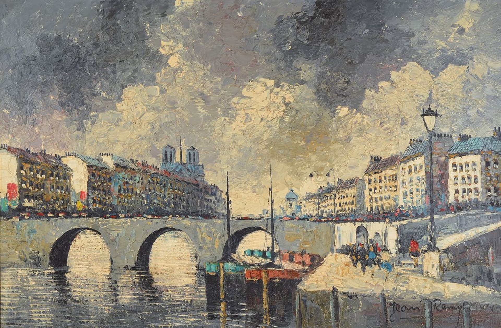 Jean Rémy, geb. 1896, Ansicht aus Paris, Öl/Lwd, rechts unten signiert, ca. 60x90cm, R. ca.Jean