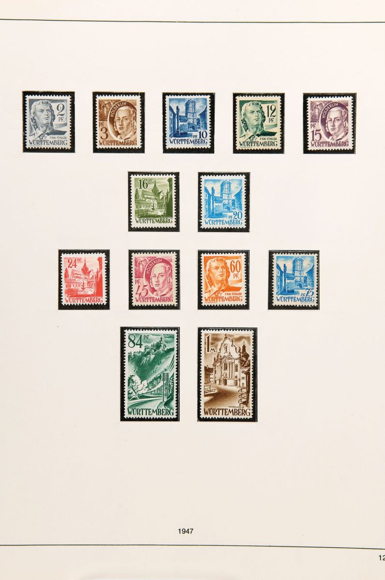 Briefmarken, Französische Zone, 1947-49, lückenhaft mit guten EinzelwertenStamps, French zone,