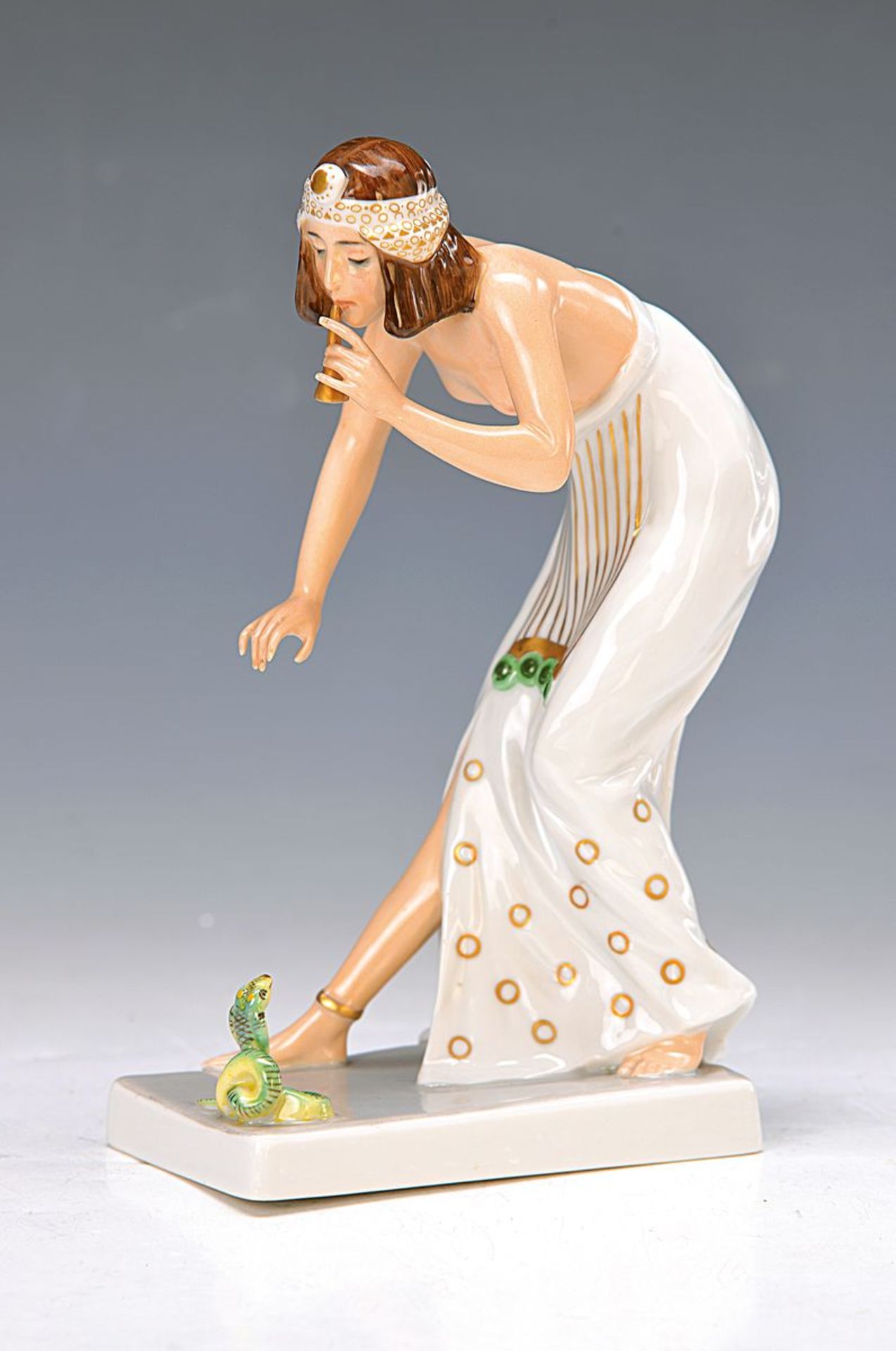 Porzellanfigur, Rosenthal, Entwurf Berthold Boeß, Modell K 442, Malersignatur Schneider, um 1910,