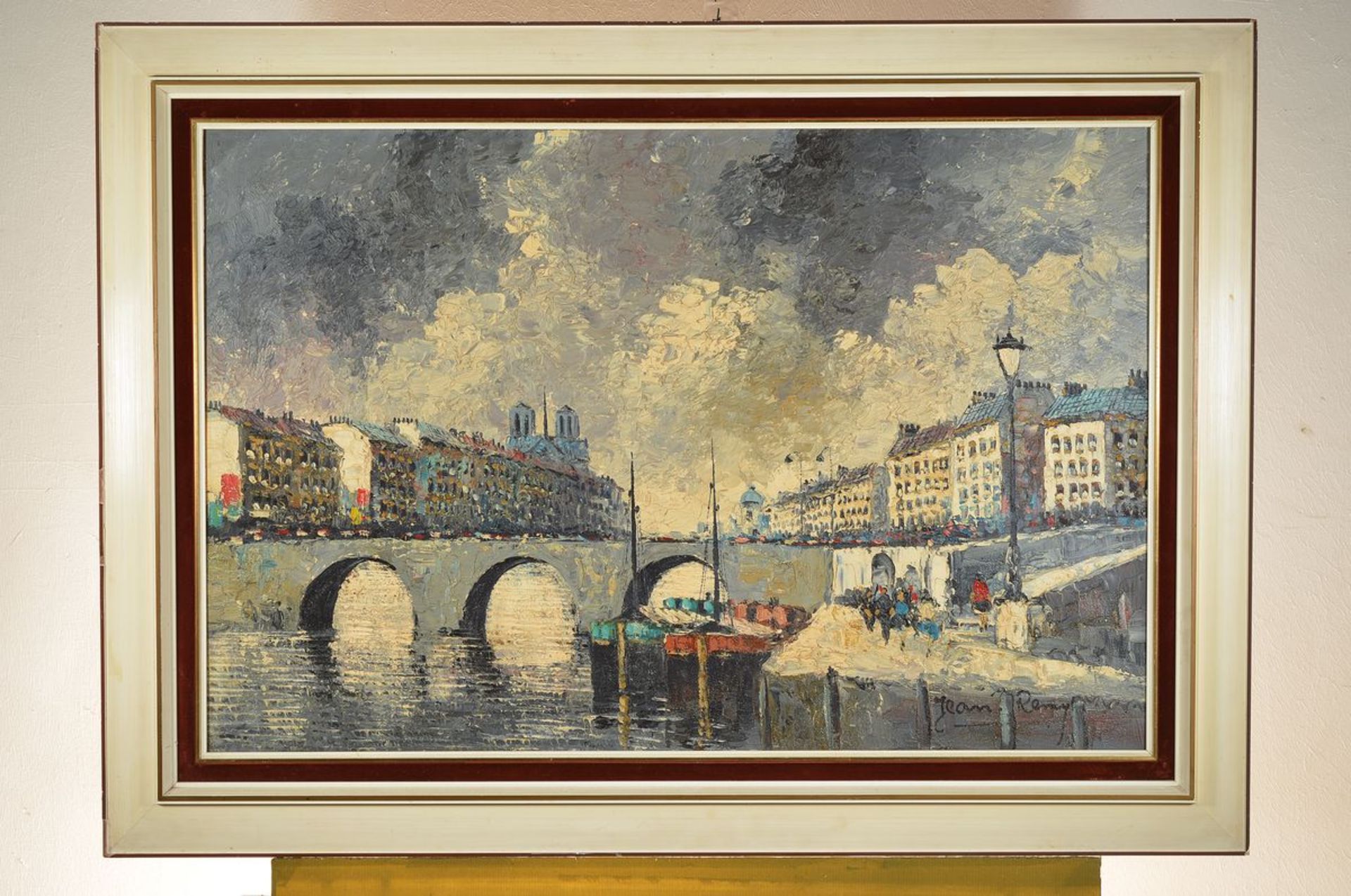 Jean Rémy, geb. 1896, Ansicht aus Paris, Öl/Lwd, rechts unten signiert, ca. 60x90cm, R. ca.Jean - Bild 3 aus 3