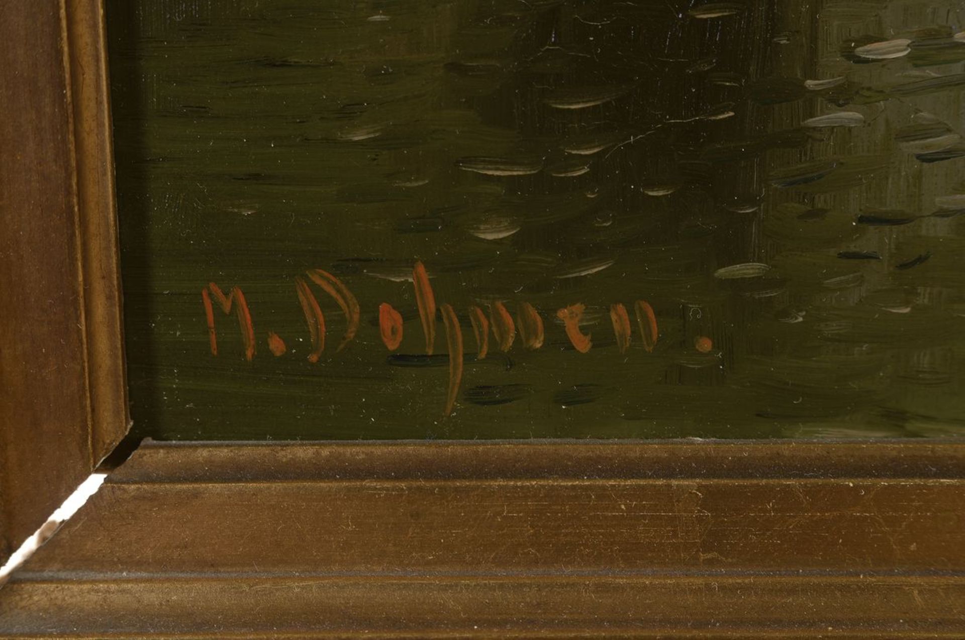 M. Dohmen, Düsseldorfer Maler des späten 19. Jh., zwei Pendants: Ansichten vom Gosausee, Öl/Lwd, - Bild 2 aus 6