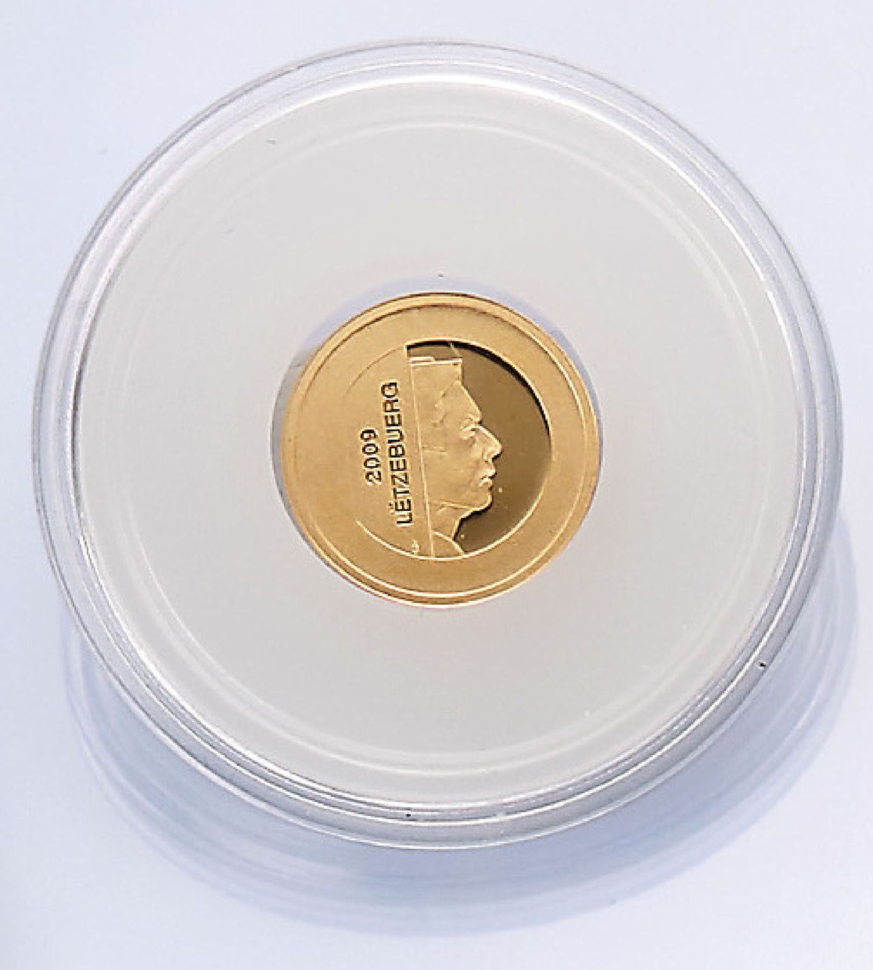 Goldmünze, 10 EURO, Luxemburg, 2009, Der Hirsch des Refugiums der Orvaler Abtei, 1/10 oz 999/000,