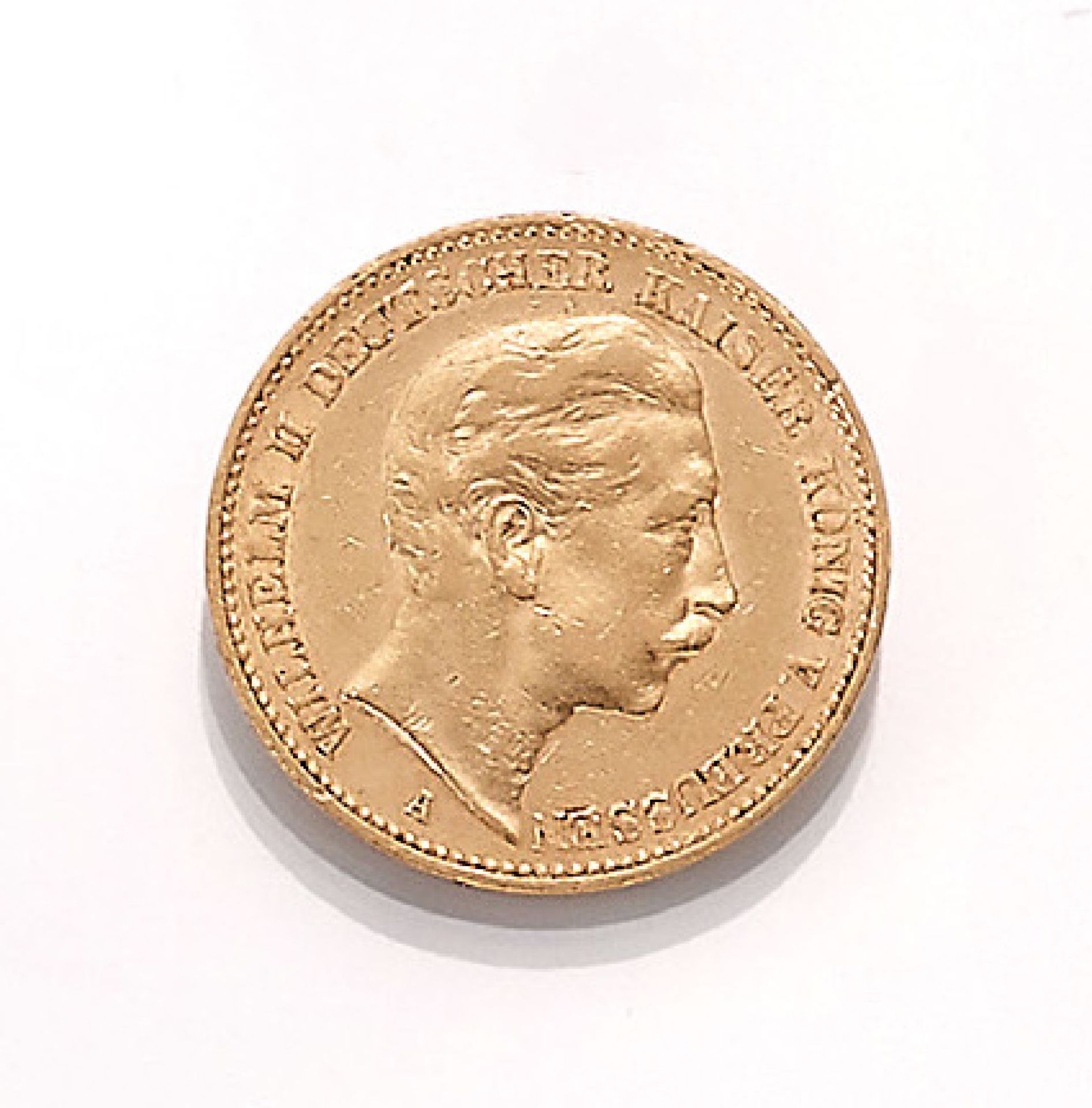 Goldmünze, 20 Mark, Deutsches Reich, 1902, Wilhelm II. deutscher Kaiser König von Preussen,