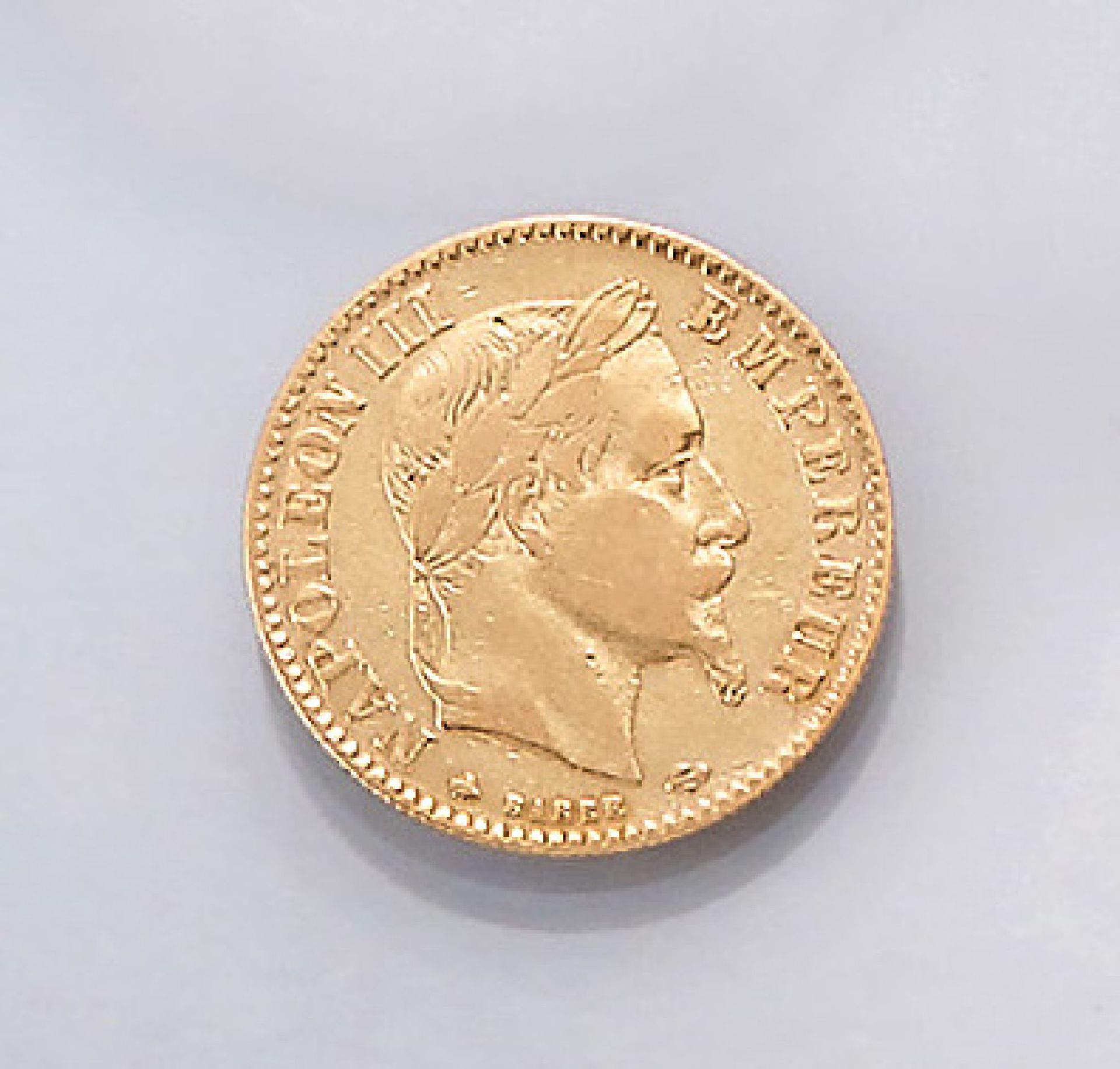 Goldmünze, 10 Francs, Frankreich, 1868, Napoleon III. Empereur, Empire FrancaisGold coin, 10 Francs,