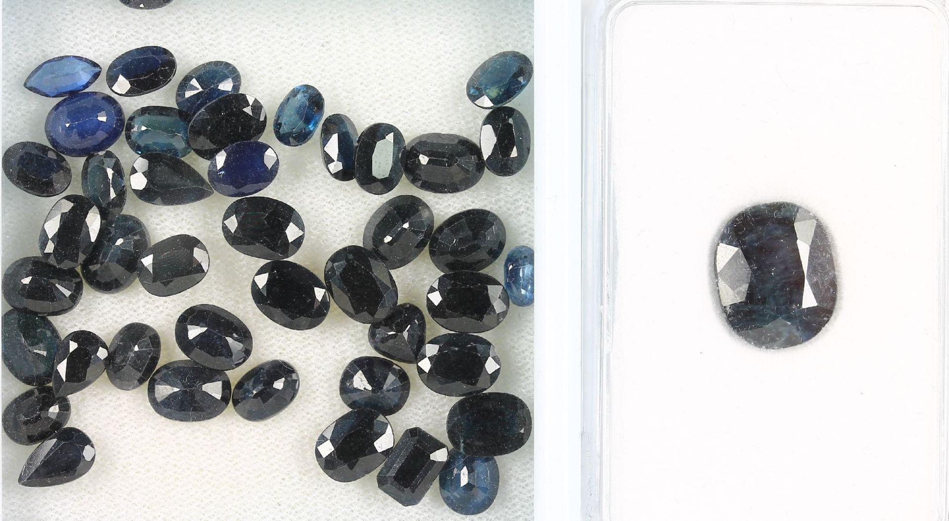 Lot lose Saphire, zus. ca. 67.5 ct, versch. Größen und SchliffartenLot loose sapphires, total