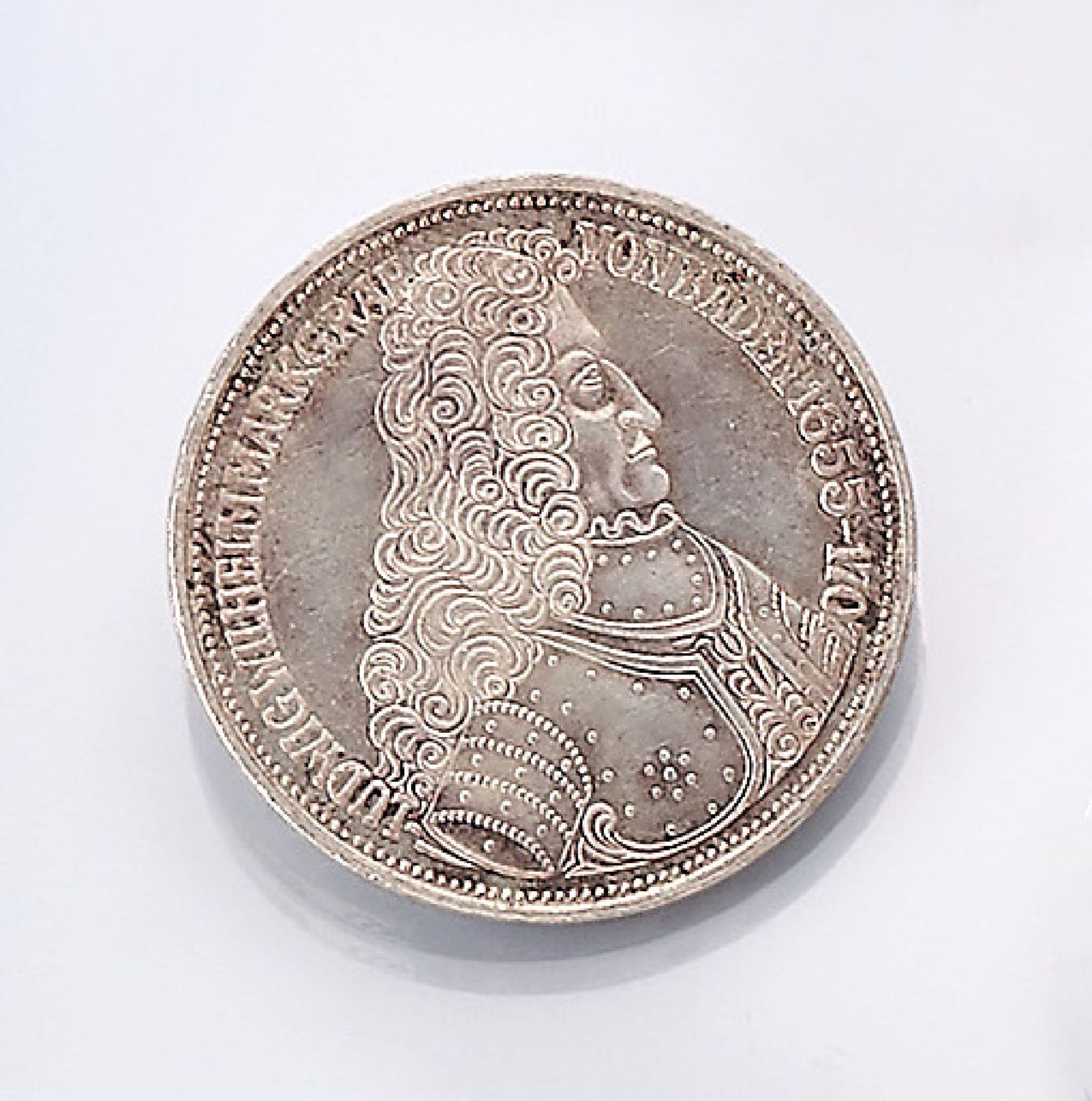Silbermünze, 5 Mark, Deutschland, 1955, Ludwig Wilhelm Markgraf von Baden, Prägemarke GSilver