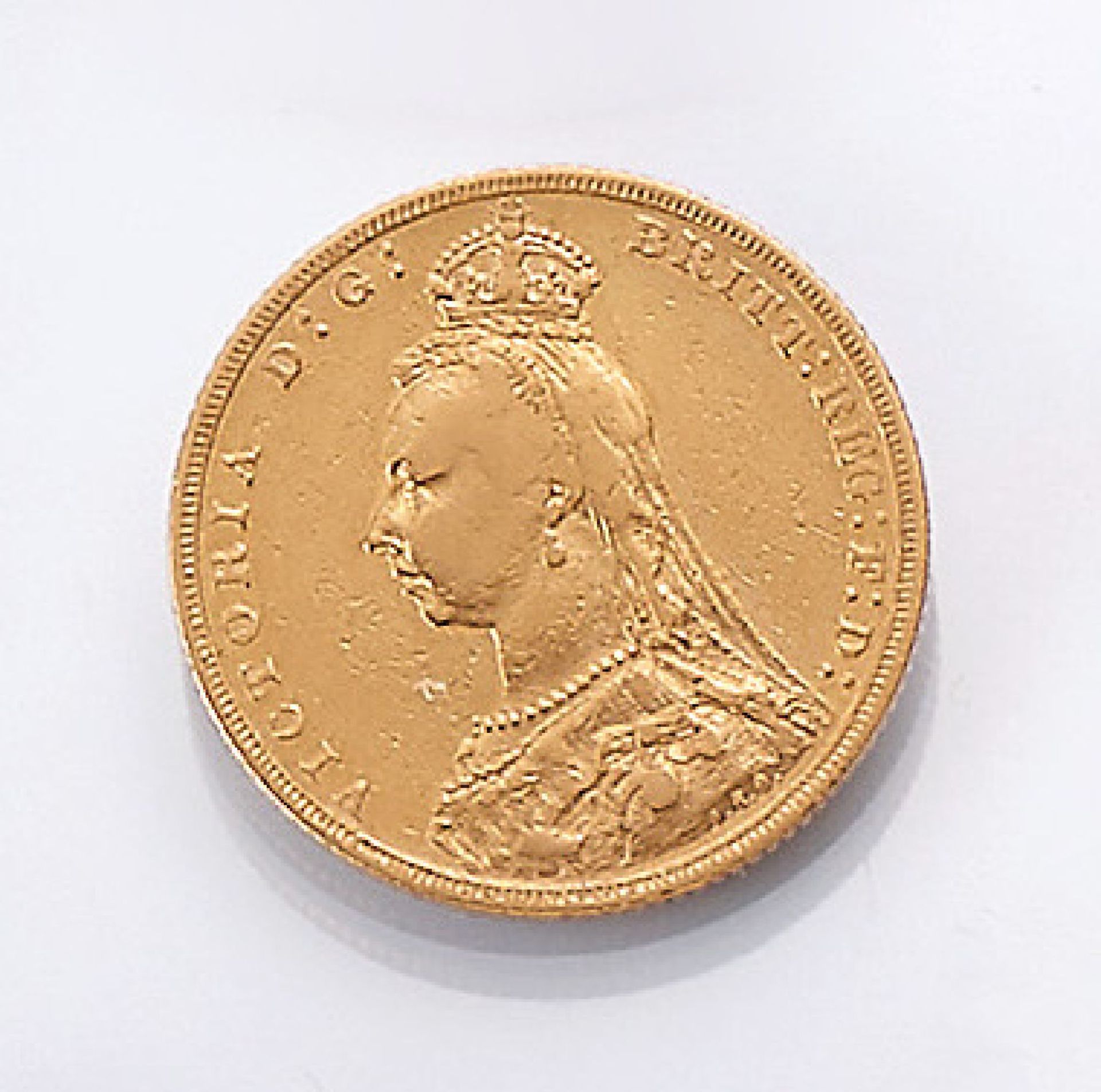 Goldmünze Sovereign, Victoria 1892Gold coin Sovereign, Victoria 1892