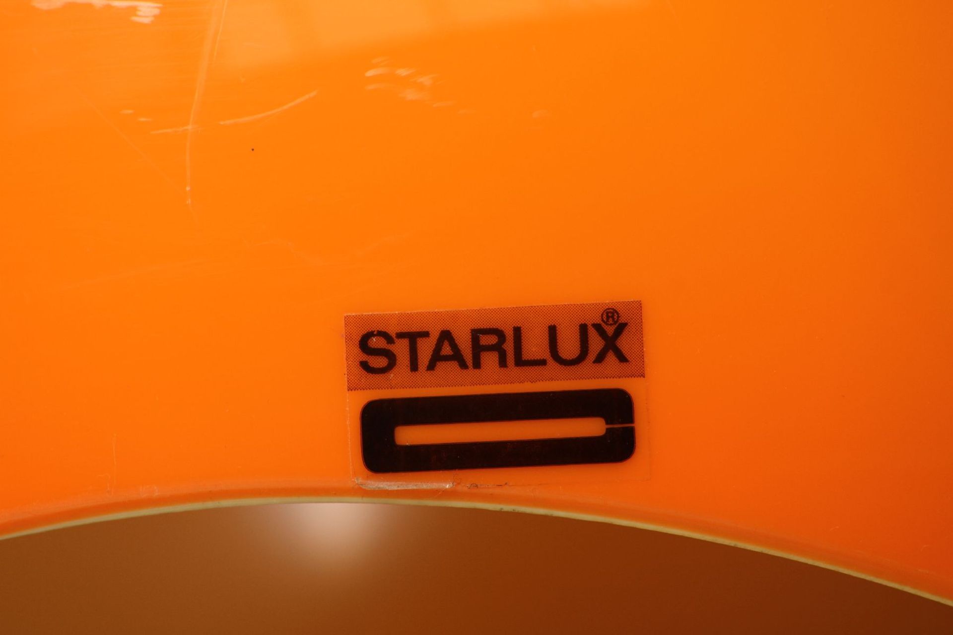 Paar Hängelampen "Starlux", Kunststoff orange, Lampensockel E27, ohne Leuchtmittel, Elektrifizierung - Bild 2 aus 2