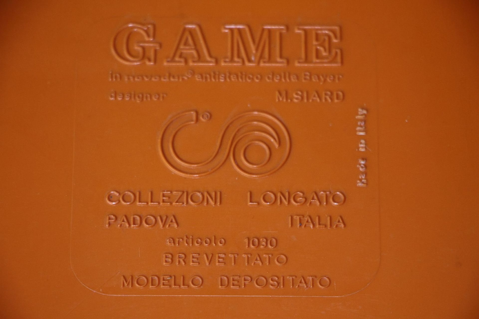 Barwagen, "Longato Italia", 1970er-Jahre, Modell: Game, Design by Marcello Siard, Kunststoff orange, - Bild 2 aus 2