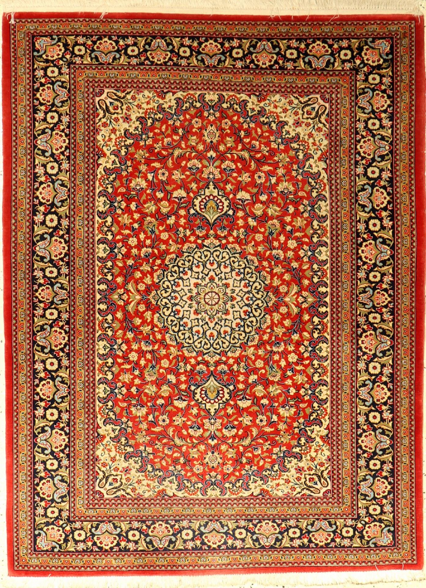 Ghom Kork fein, Persien, ca. 30 Jahre, Korkwolle, ca. 146 x 110 cm, EHZ: 2Qom fine, Persia,