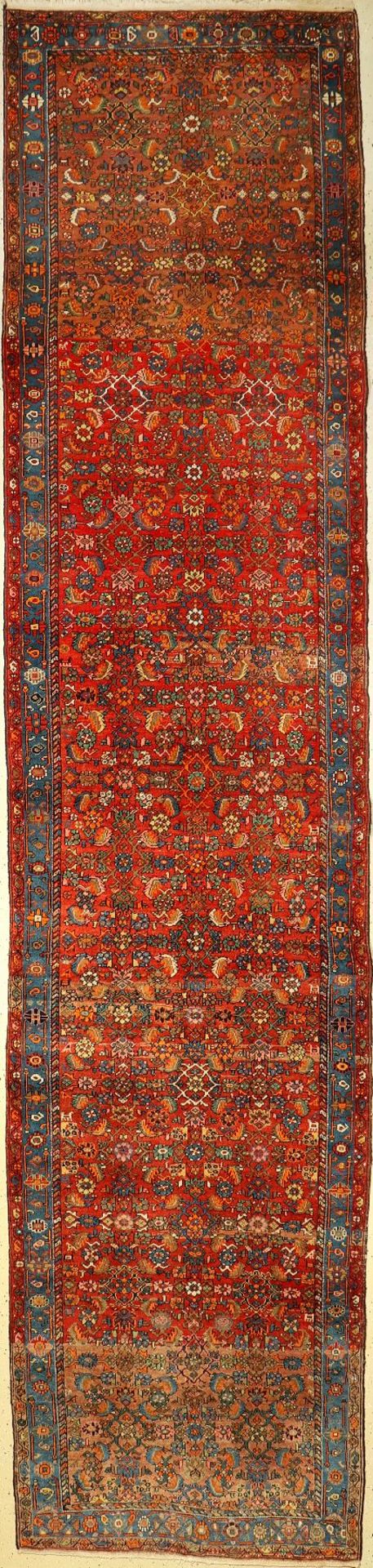 Bidjar, Persien, ca. 40 Jahre, Wolle auf Baumwolle, ca. 490 x 112 cm, EHZ: 3Bidjar, Persia,