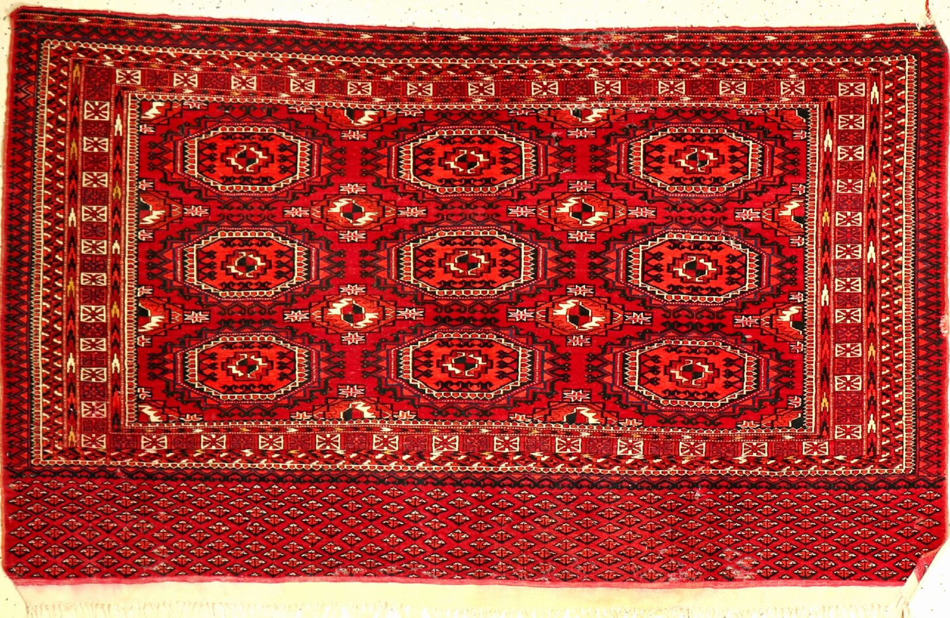 Tekke Tschowal alt, Turkmenistan, um 1910, Wolle auf Wolle, ca. 145 x 90 cm, EHZ: 4-5Tekke