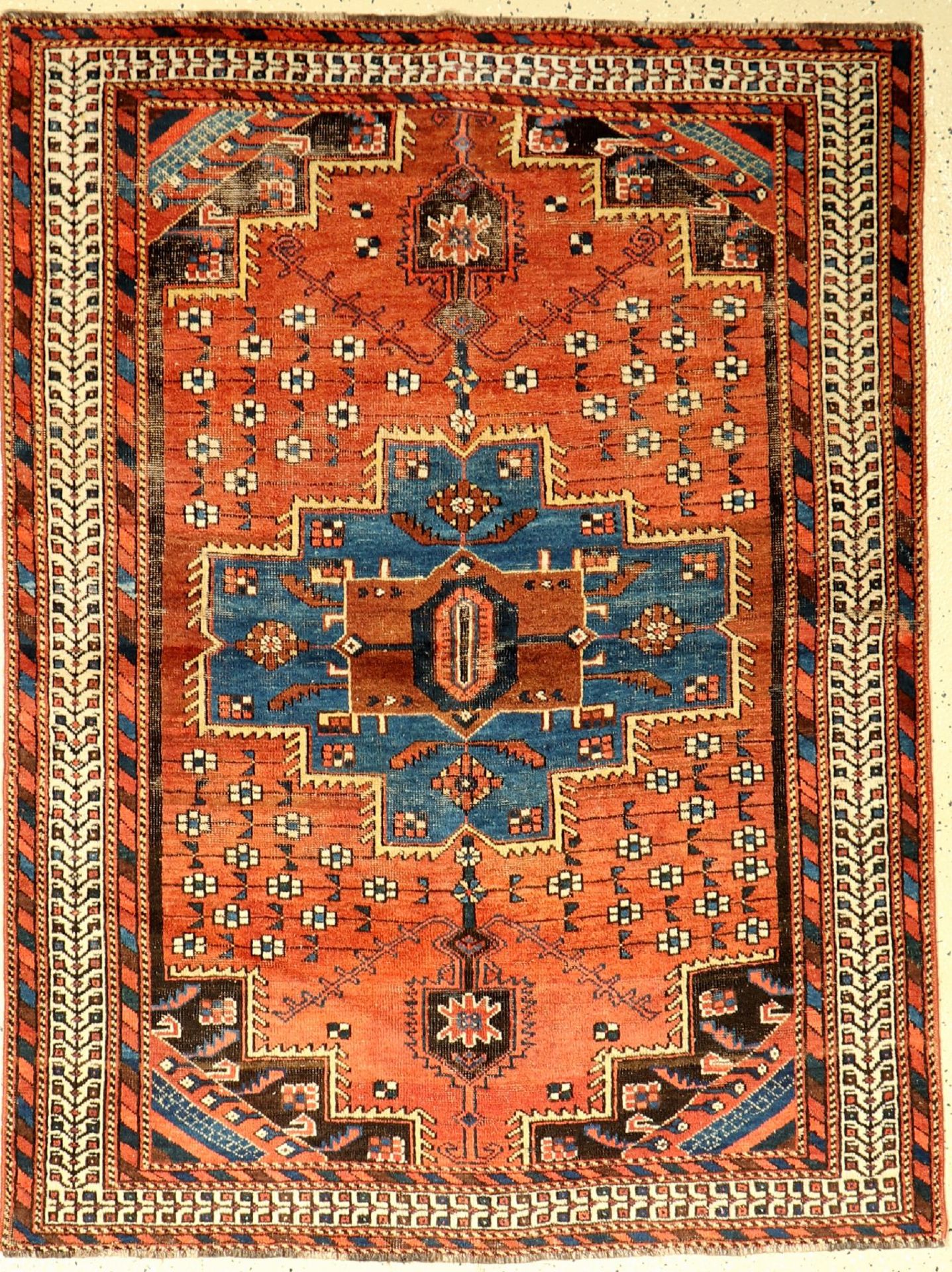 Afschar alt, Persien, um 1940, Wolle auf Baumwolle, ca. 152 x 115 cm, EHZ: 3 (oxidiertes