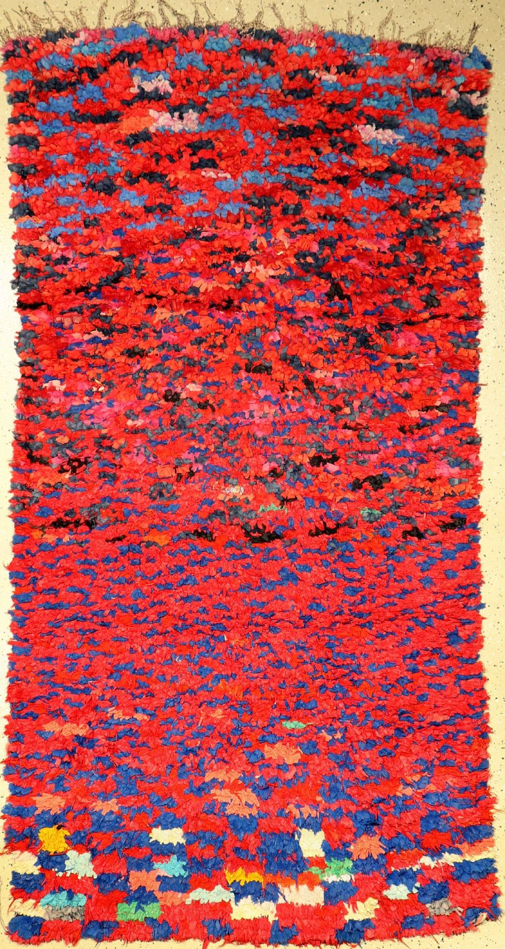 Marokko alt, um 1970, Stoff auf Baumwolle, ca. 236 x 124 cm, dekorativ, EHZ: 2Morocco old, around